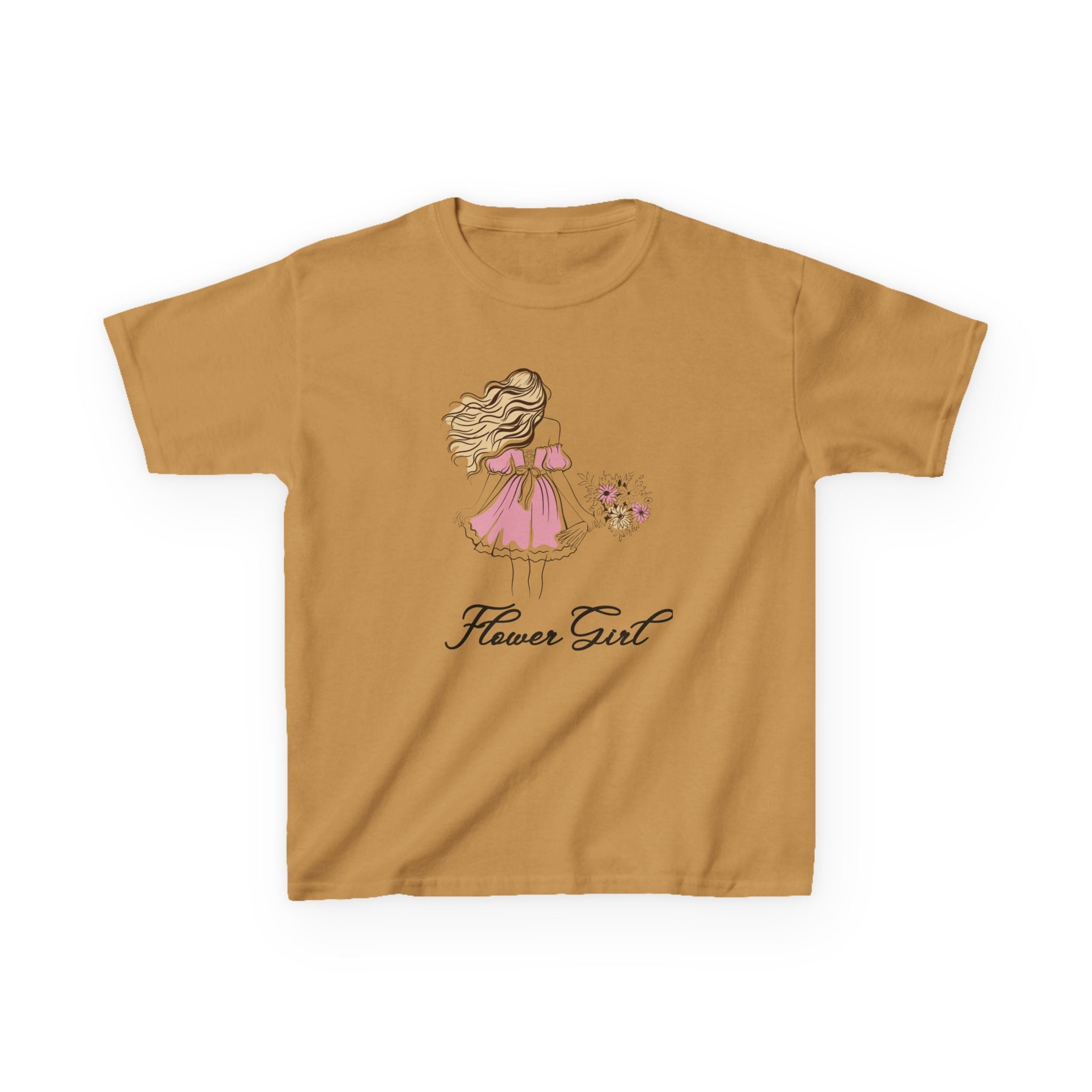 Flower Girl Kids Tee, Cute Kids T-Shirt, Children's Wedding Outfit, Floral Graphic Tee, Birthday Gift for Girls, Summer Apparel