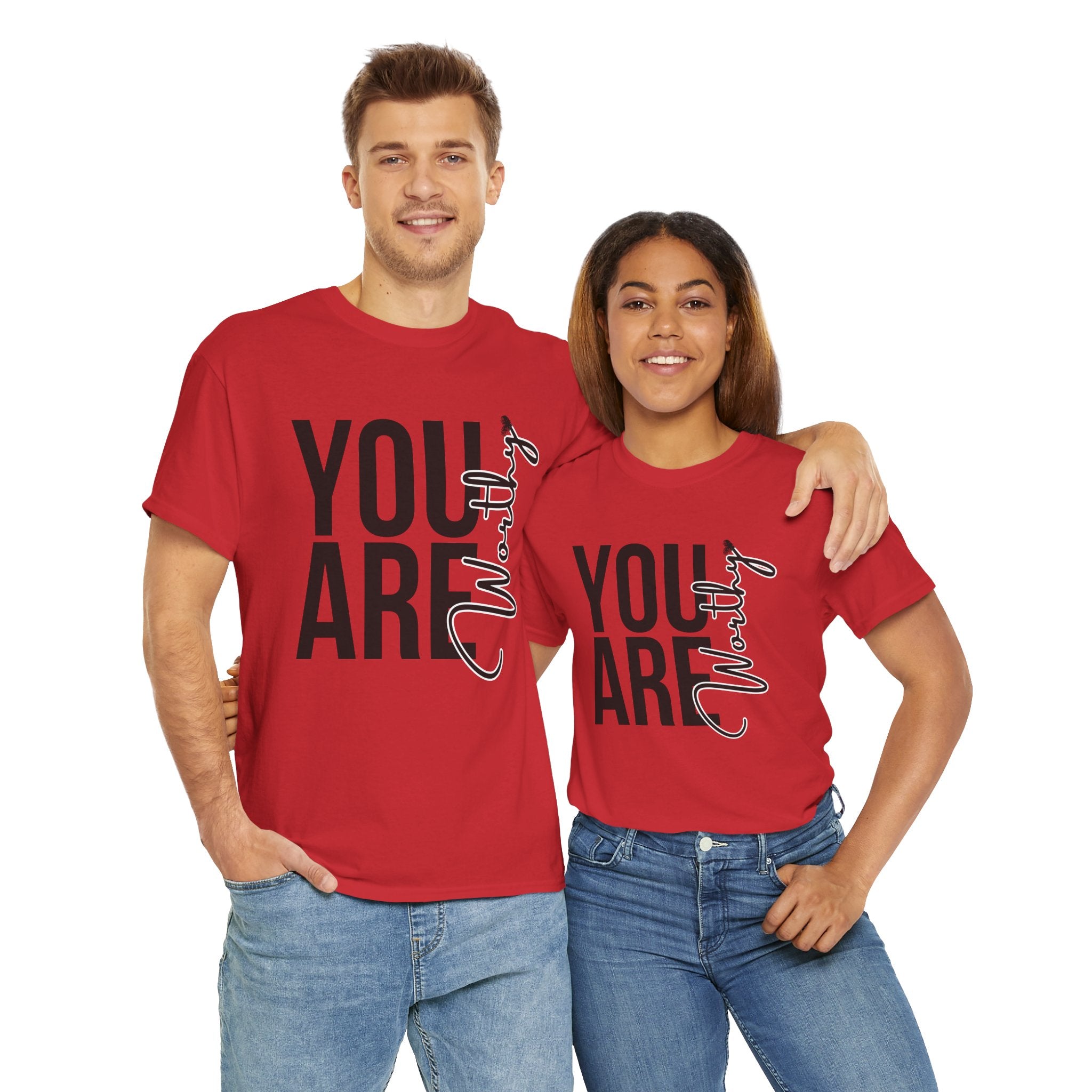 You Are Worthy Unisex Heavy Cotton Tee, Motivational Quote Shirt, Gift for Friends, Self-Love Tee, Uplifting Apparel, Positive [...]