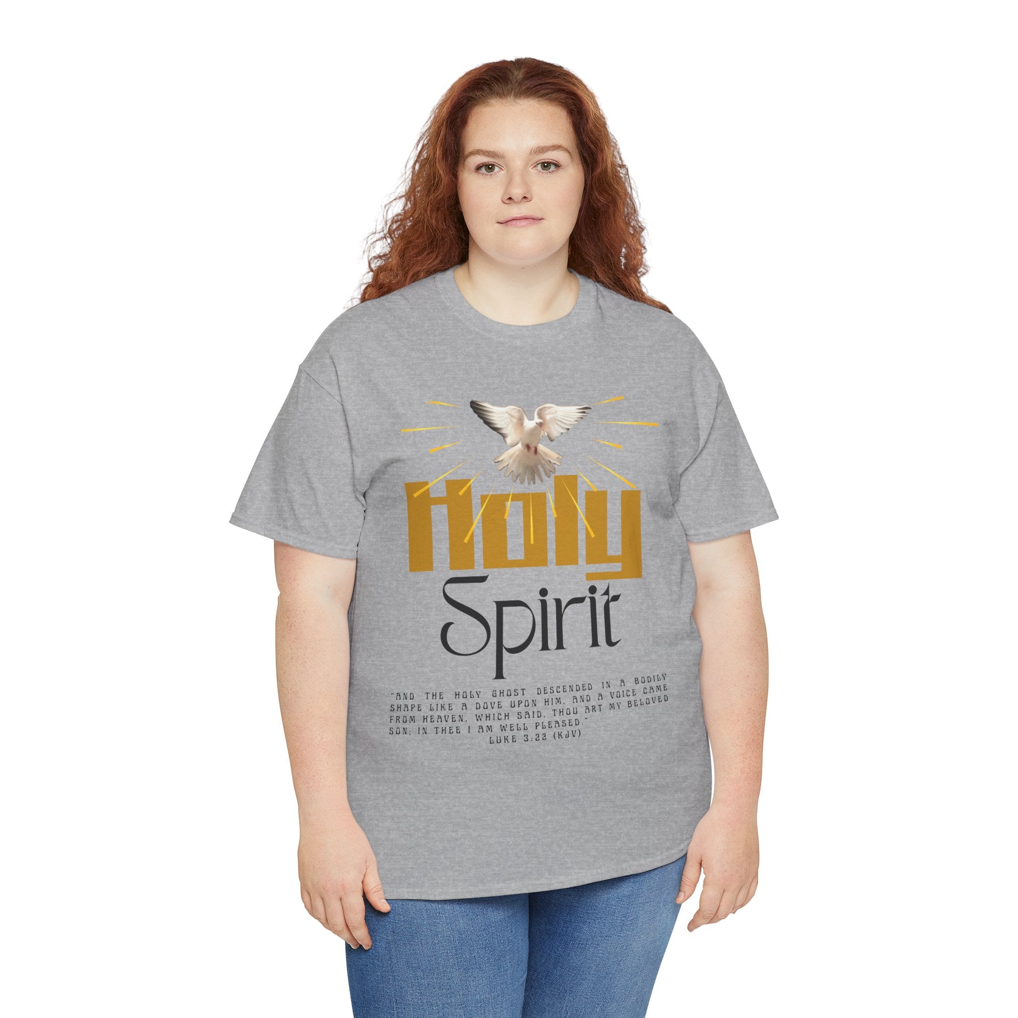 Christian T-shirts, Holy Spirit Unisex Heavy Cotton Tee, Inspirational T-Shirt for Faith Celebration, Christian Gift, Spiritual Attire, Religious Apparel