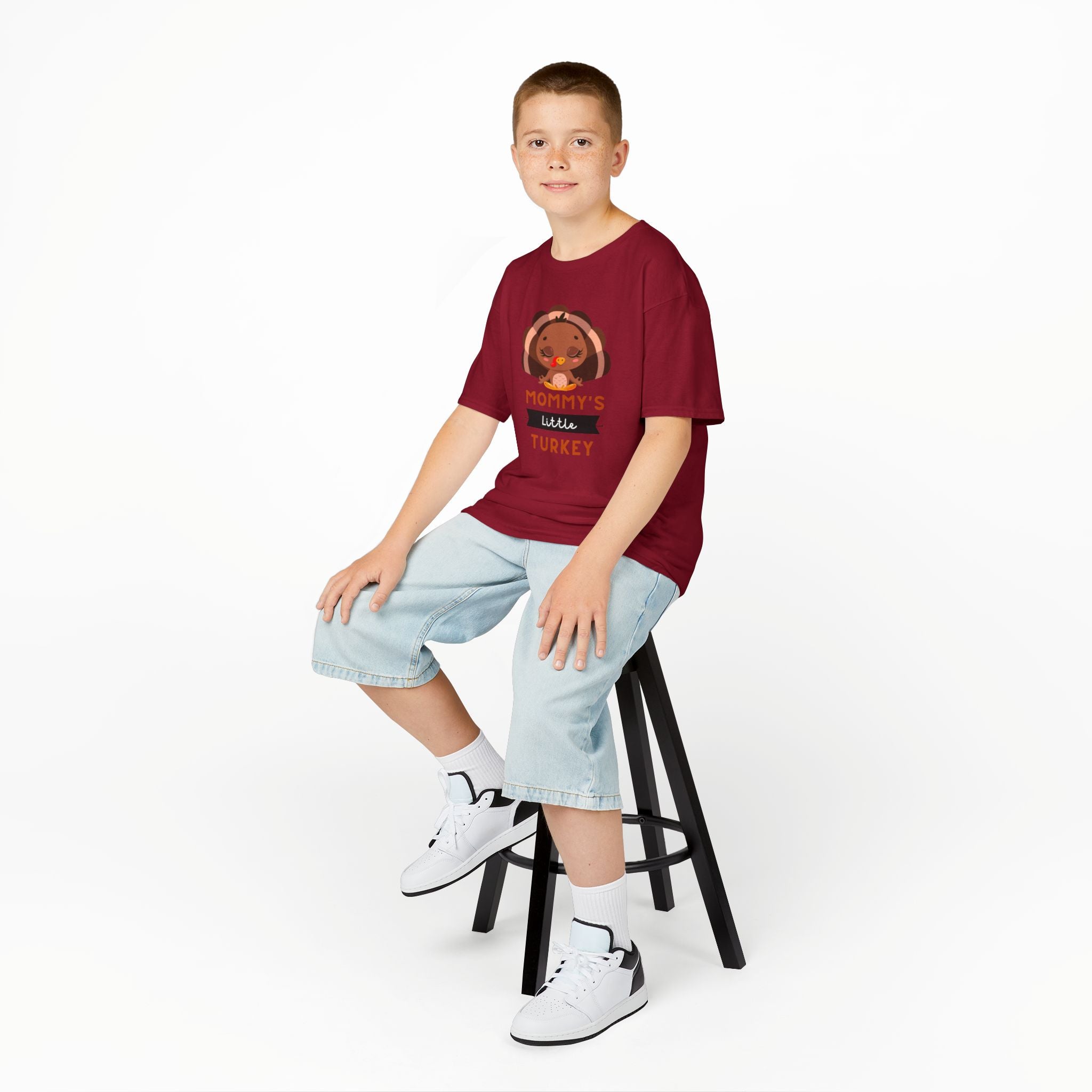Kids Thanksgiving Tee, Mommy's Little Turkey Shirt, Fall Holiday Outfit, Thanksgiving Gift, Adorable Kids Fashion