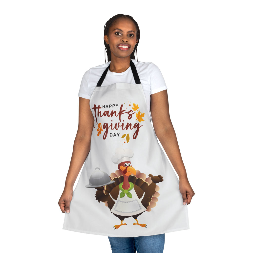 Thanksgiving Apron with 5-Color Straps, Festive Cooking Gift for Chefs, Family Gatherings, Holiday Baking, Turkey Day Essentials