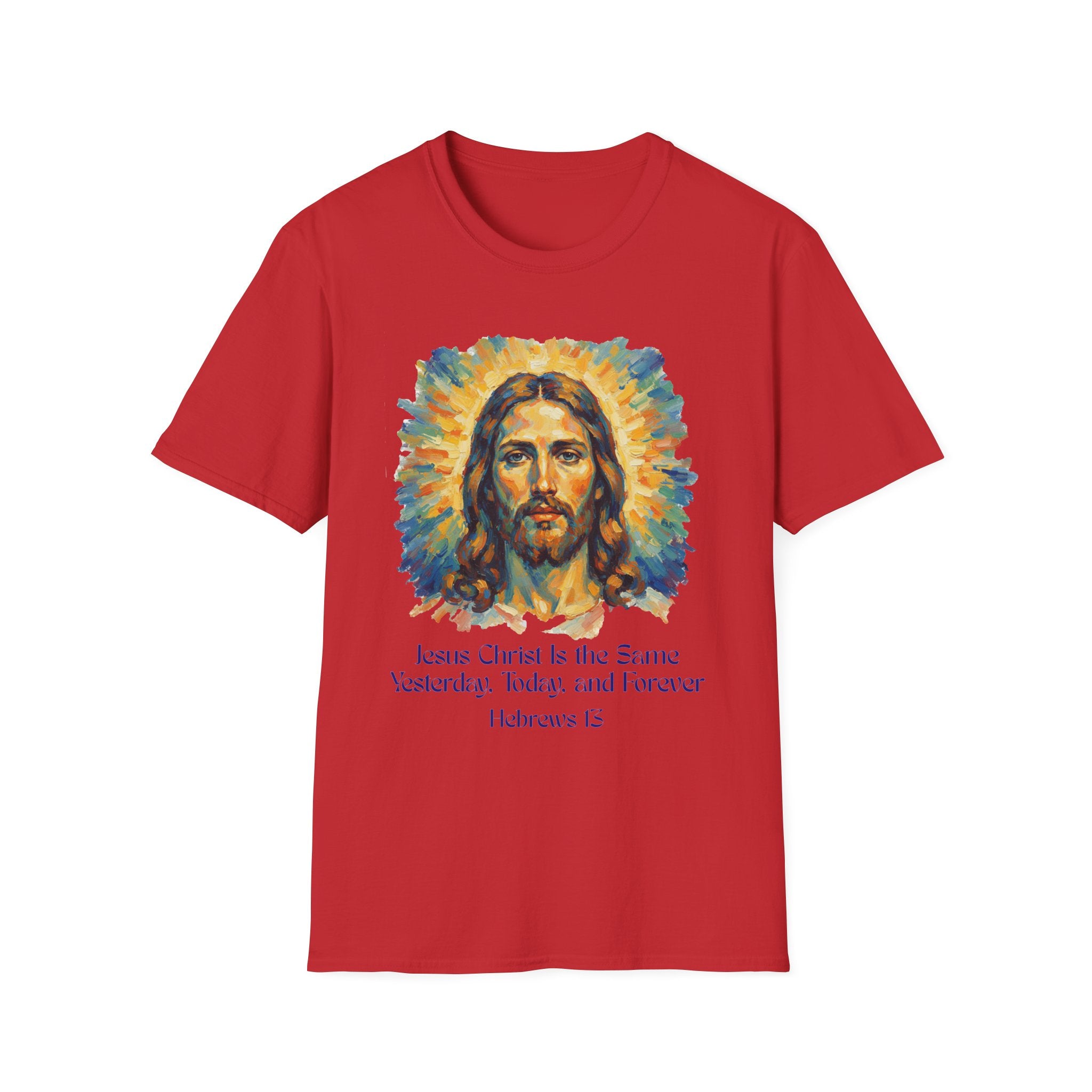 Jesus Christ Graphic Tee, Unisex Softstyle T-Shirt, Faith Apparel, Inspirational Gift, Religious Top