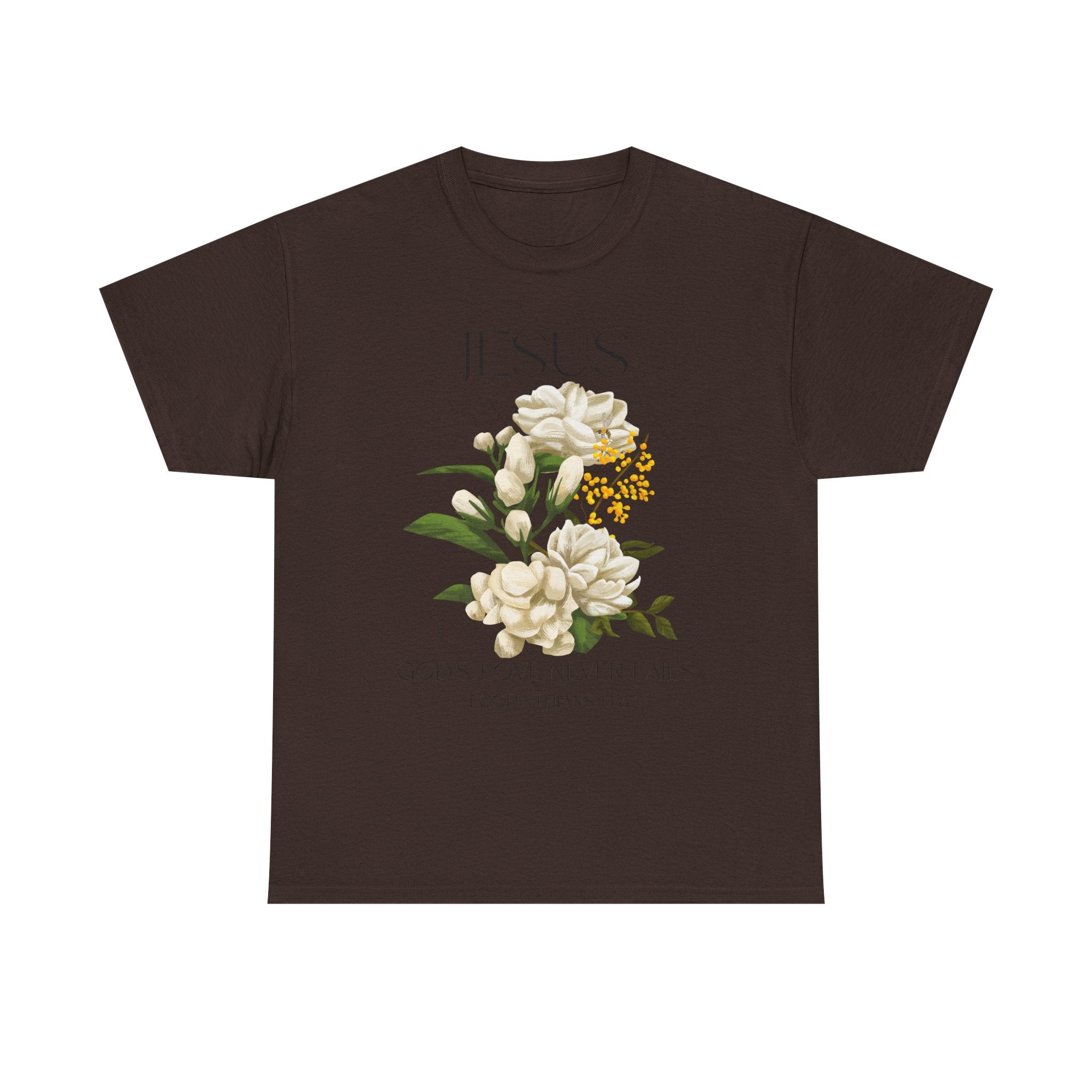 Jesus- God's love never fails-Unisex Heavy Cotton Tee