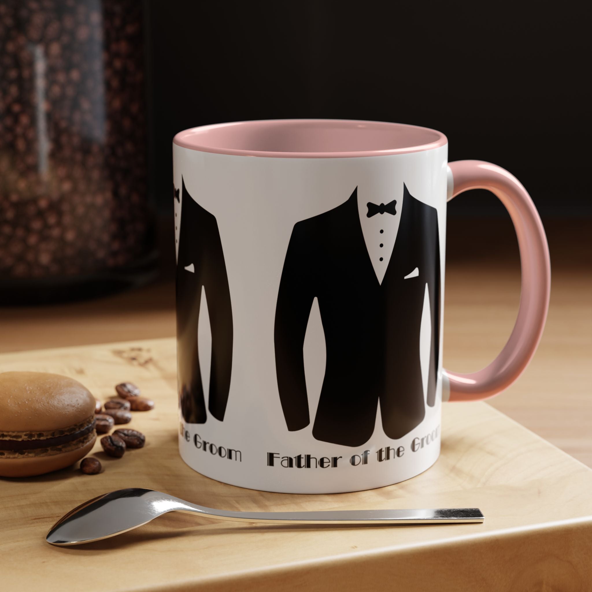 Father of the Groom Accent Coffee Mug 11/15 oz- Perfect Groomsmen Gift, Wedding Keepsake, Stylish Drinkware, Unique Wedding Favor