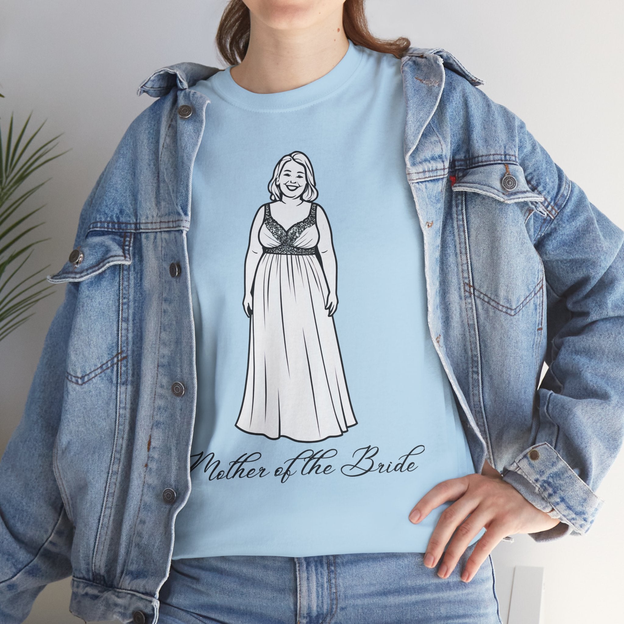 Mother of the Bride Tee, Plus Size Wedding Shirt, Unisex Cotton T-Shirt, Bridal Party Gift, Fun Wedding Day Apparel
