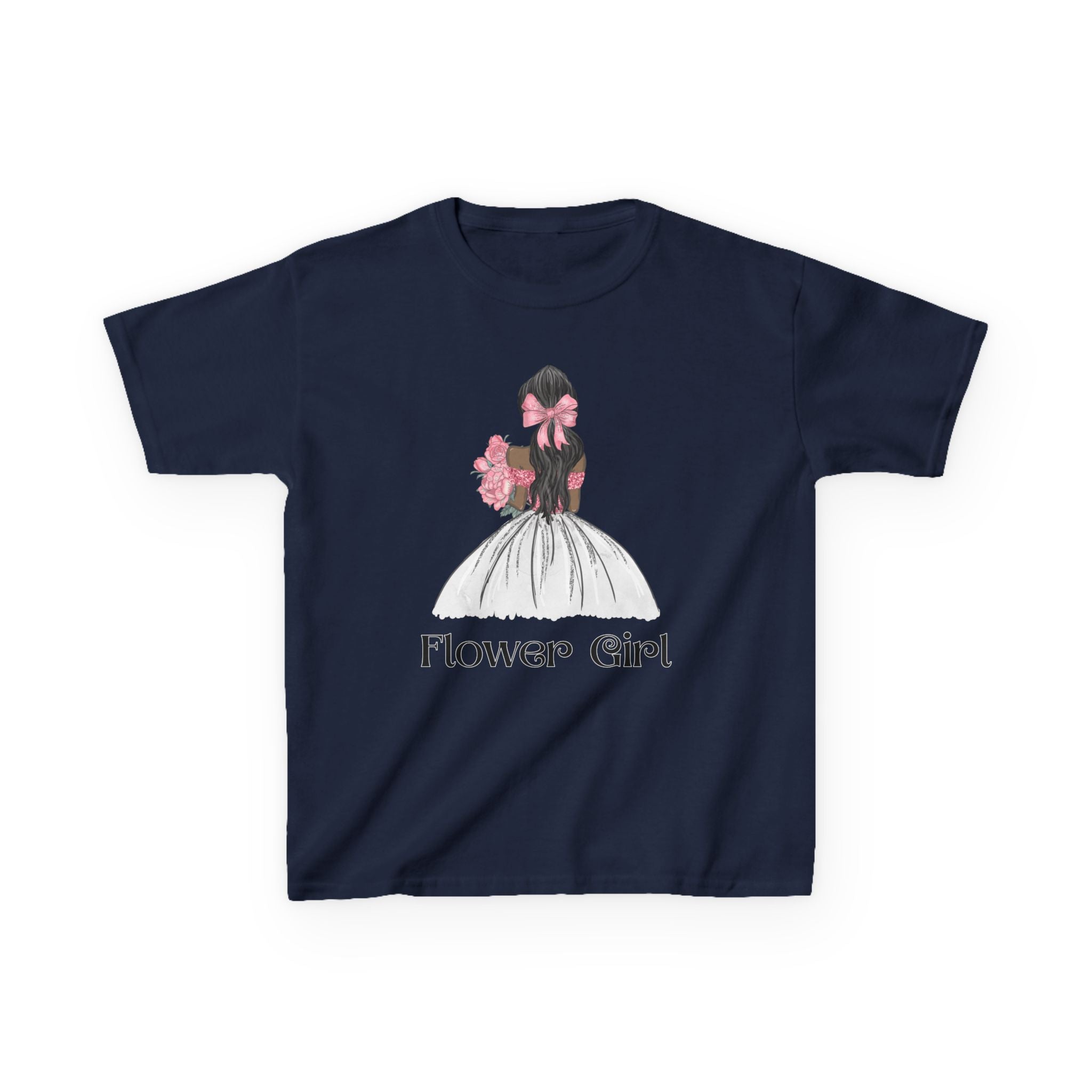 Flower Girl Kids Tee, Cute Floral T-Shirt for Flower Girls, Wedding Apparel, Toddler Gift, Birthday Outfit, Spring Fling Top