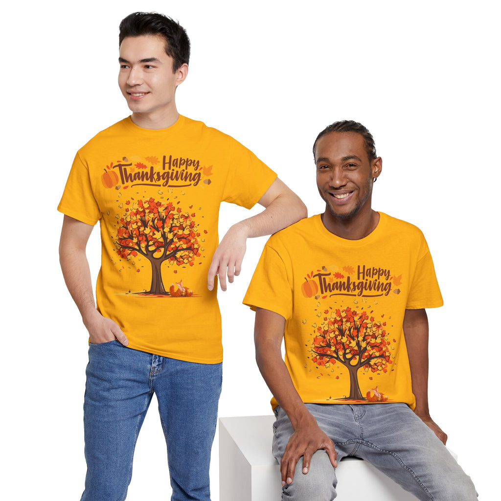 Thanksgiving Tree Tee, Autumn Shirt, Fall Apparel, Family Gathering Top, Seasonal Wear, Thanksgiving Gift
