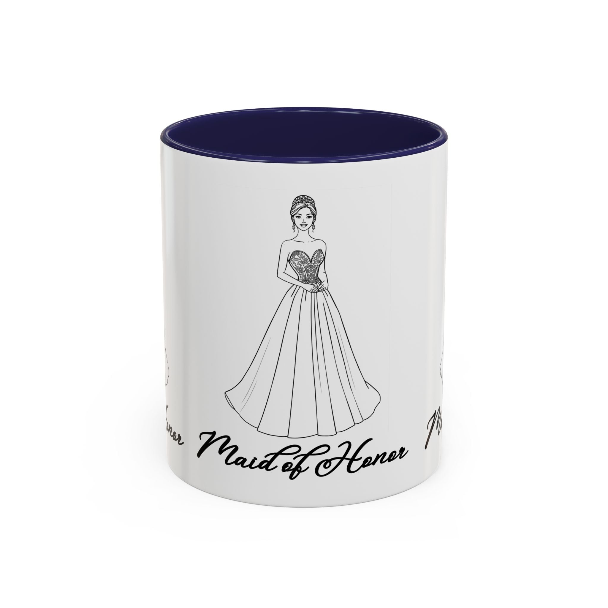 Maid of Honor Coffee Mug, Bridal Party Gift, Wedding Celebration Mug, Customizable Maid of Honor Cup, Cute Coffee Lover Gift