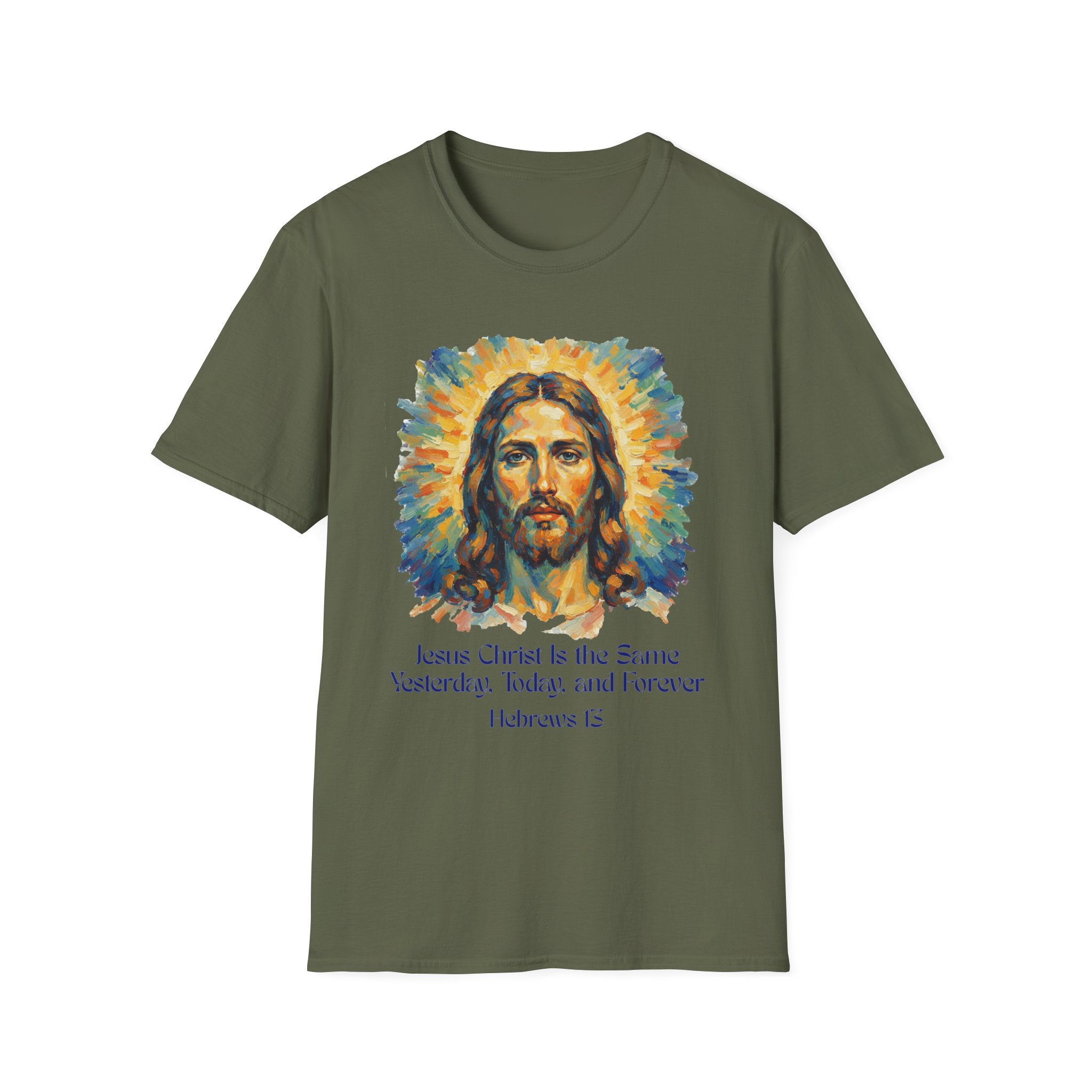 Jesus Christ Graphic Tee, Unisex Softstyle T-Shirt, Faith Apparel, Inspirational Gift, Religious Top