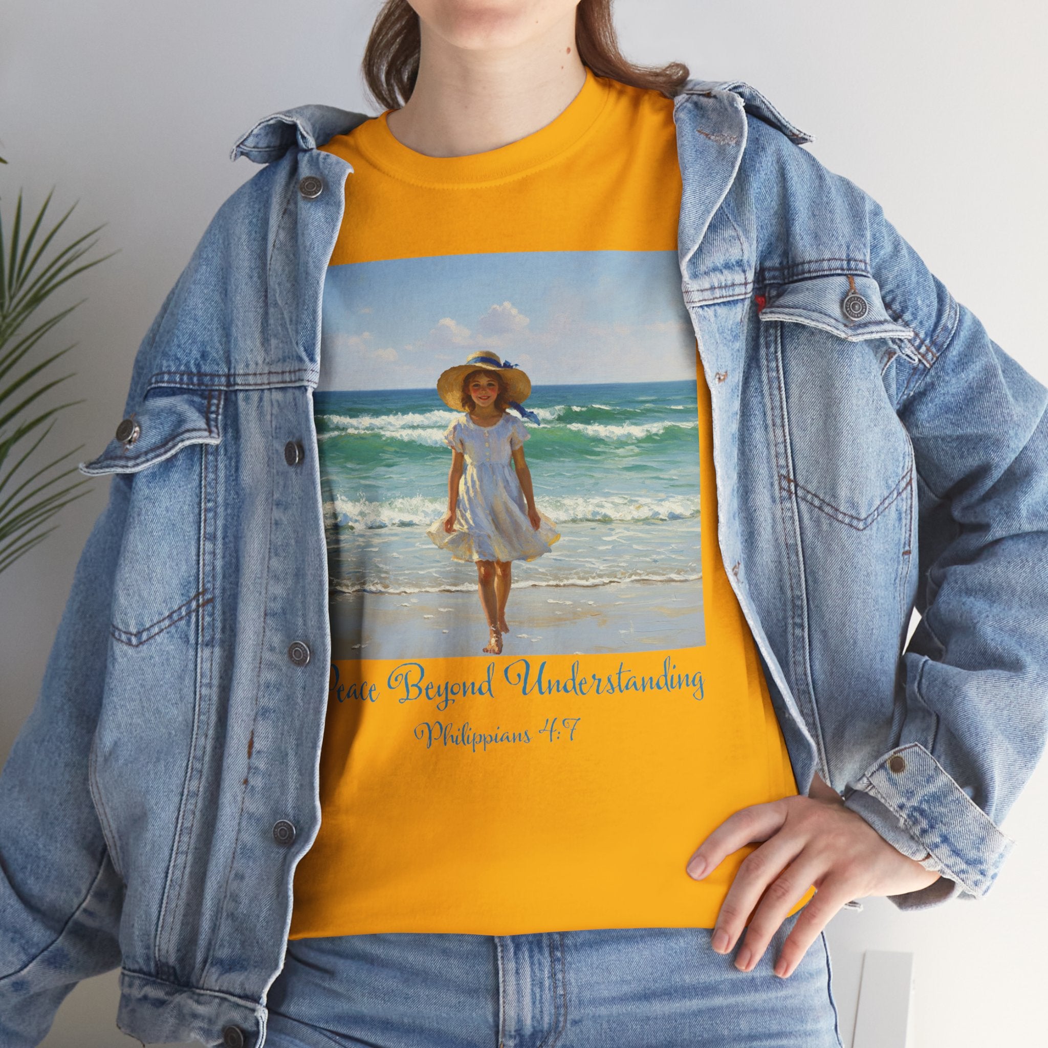 Serene Beach Vibes Tee for Summer Days, Top for Women, Casual Wear, Gifts for Beach Lovers, Vacay Essentials