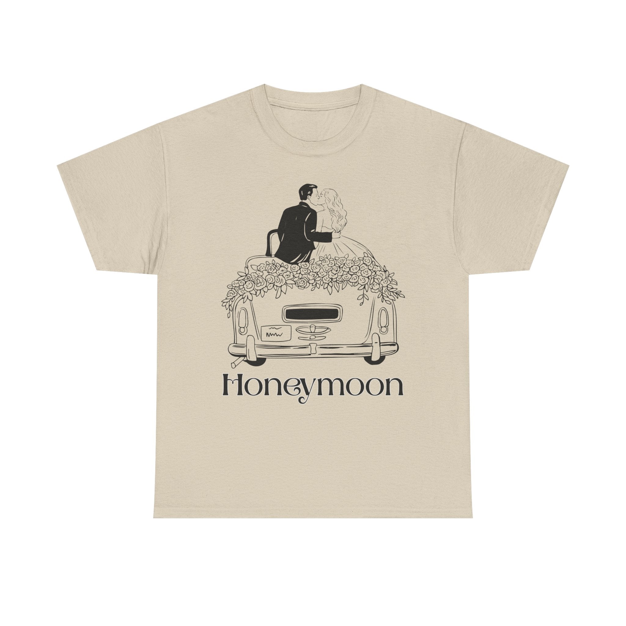 Honeymoon Wedding  T-Shirt, Romantic Couple Shirt, Newlywed Gift, Wedding Celebration Apparel, Typography Tee, Unisex Cotton Top