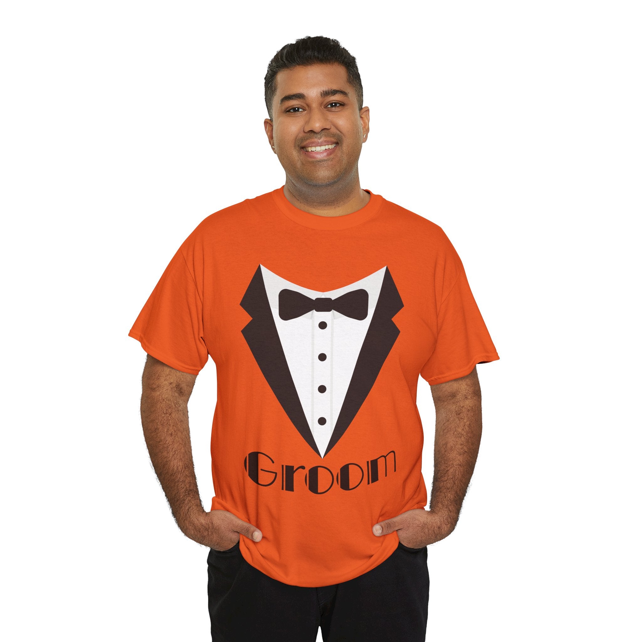 Groom T-Shirt, Unisex Heavy Cotton Tee for Weddings, Bachelor Parties, Groomsmen Gifts, Casual Wear, Bridal Showers