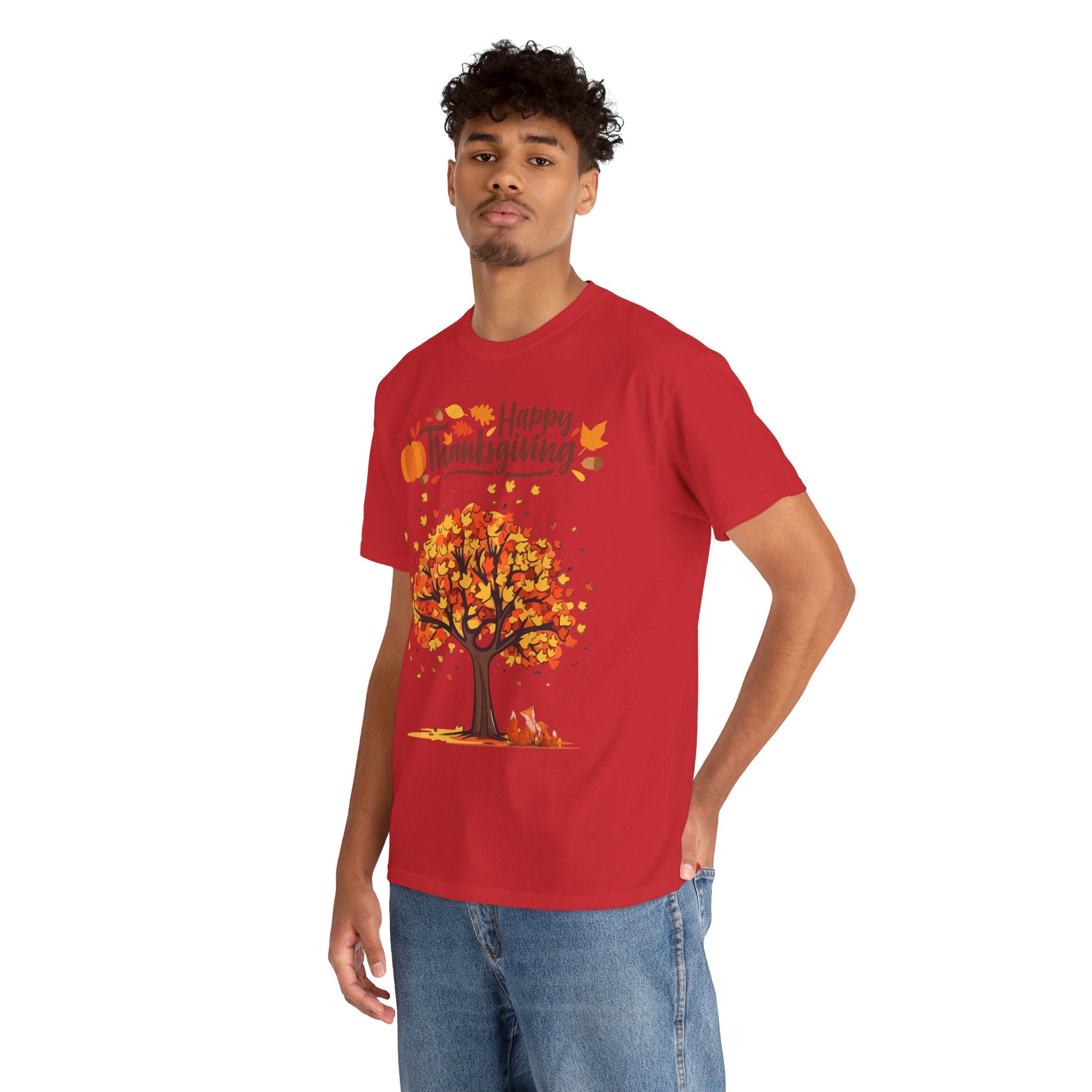 Thanksgiving Tree Tee, Autumn Shirt, Fall Apparel, Family Gathering Top, Seasonal Wear, Thanksgiving Gift