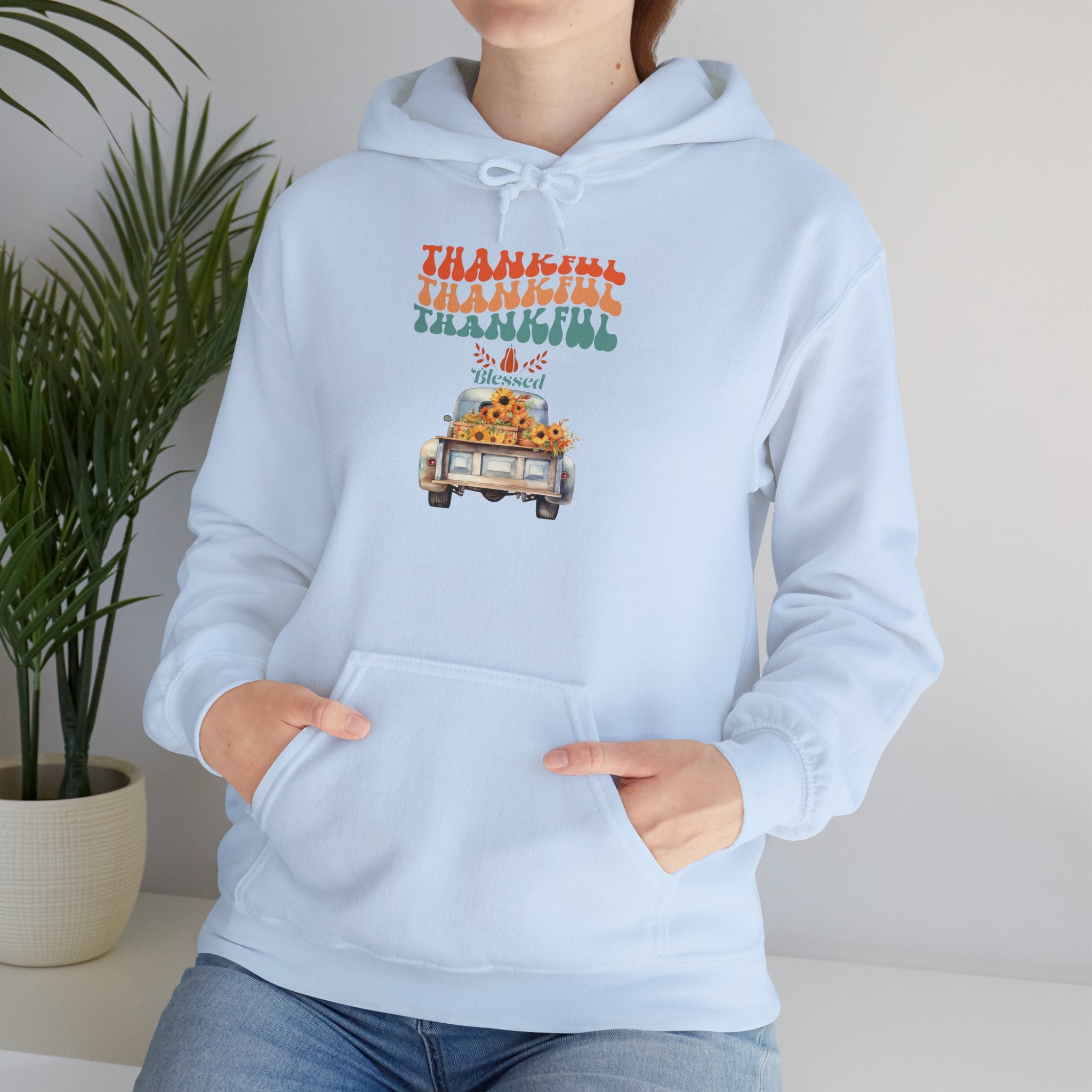 Thankful Vintage Hoodie - Cozy Unisex Sweatshirt for Fall, Thanksgiving Gathering, Gift, Casual Wear, Layering