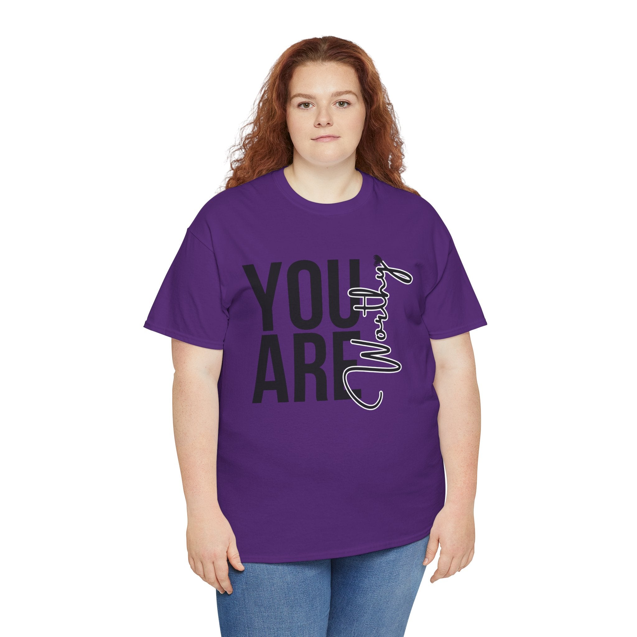 You Are Worthy Unisex Heavy Cotton Tee, Motivational Quote Shirt, Gift for Friends, Self-Love Tee, Uplifting Apparel, Positive [...]