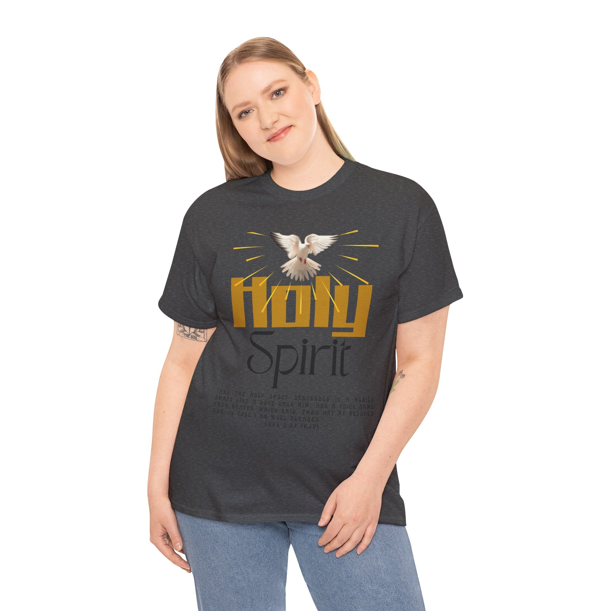Christian T-shirts, Holy Spirit Unisex Heavy Cotton Tee, Inspirational T-Shirt for Faith Celebration, Christian Gift, Spiritual Attire, Religious Apparel