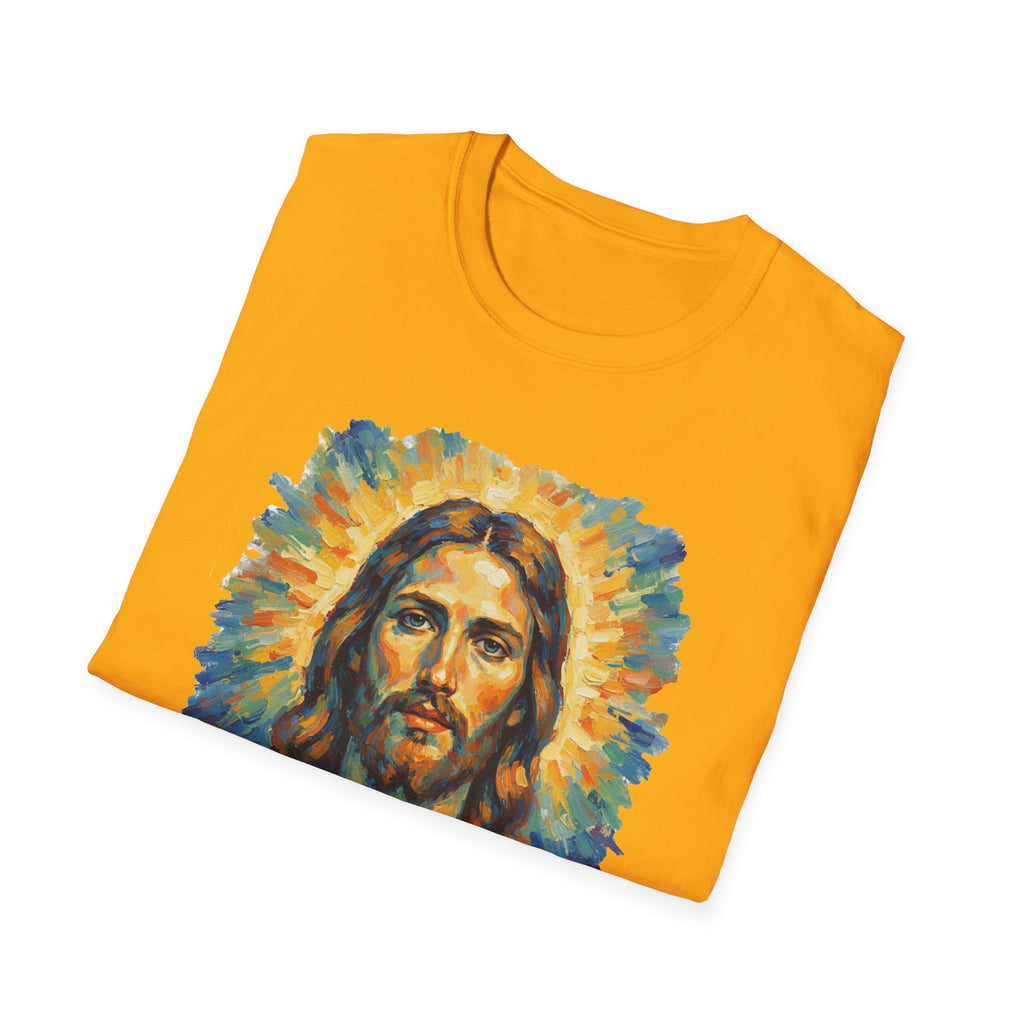 Jesus Christ Graphic Tee, Unisex Softstyle T-Shirt, Faith Apparel, Inspirational Gift, Religious Top