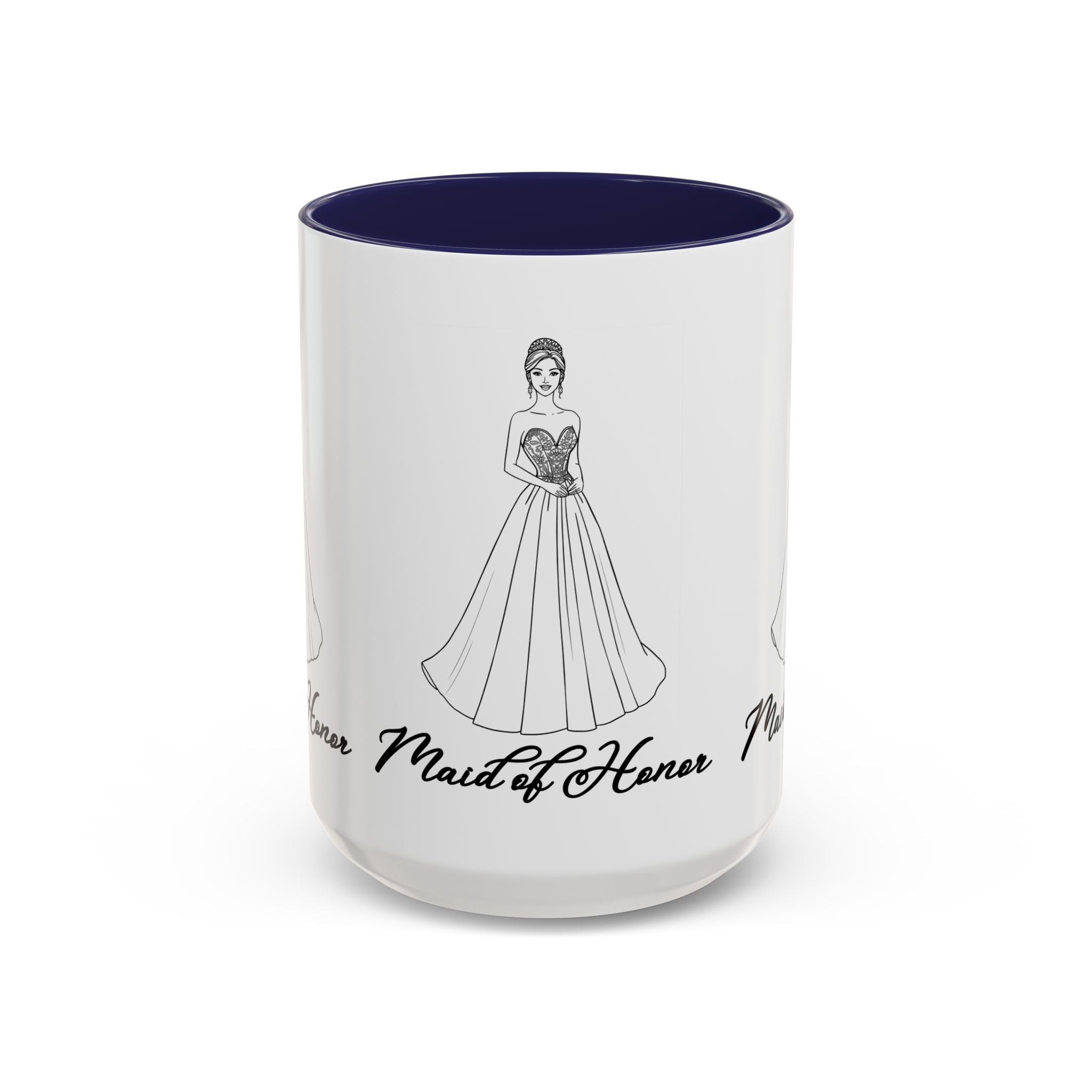 Maid of Honor Coffee Mug, Bridal Party Gift, Wedding Celebration Mug, Customizable Maid of Honor Cup, Cute Coffee Lover Gift