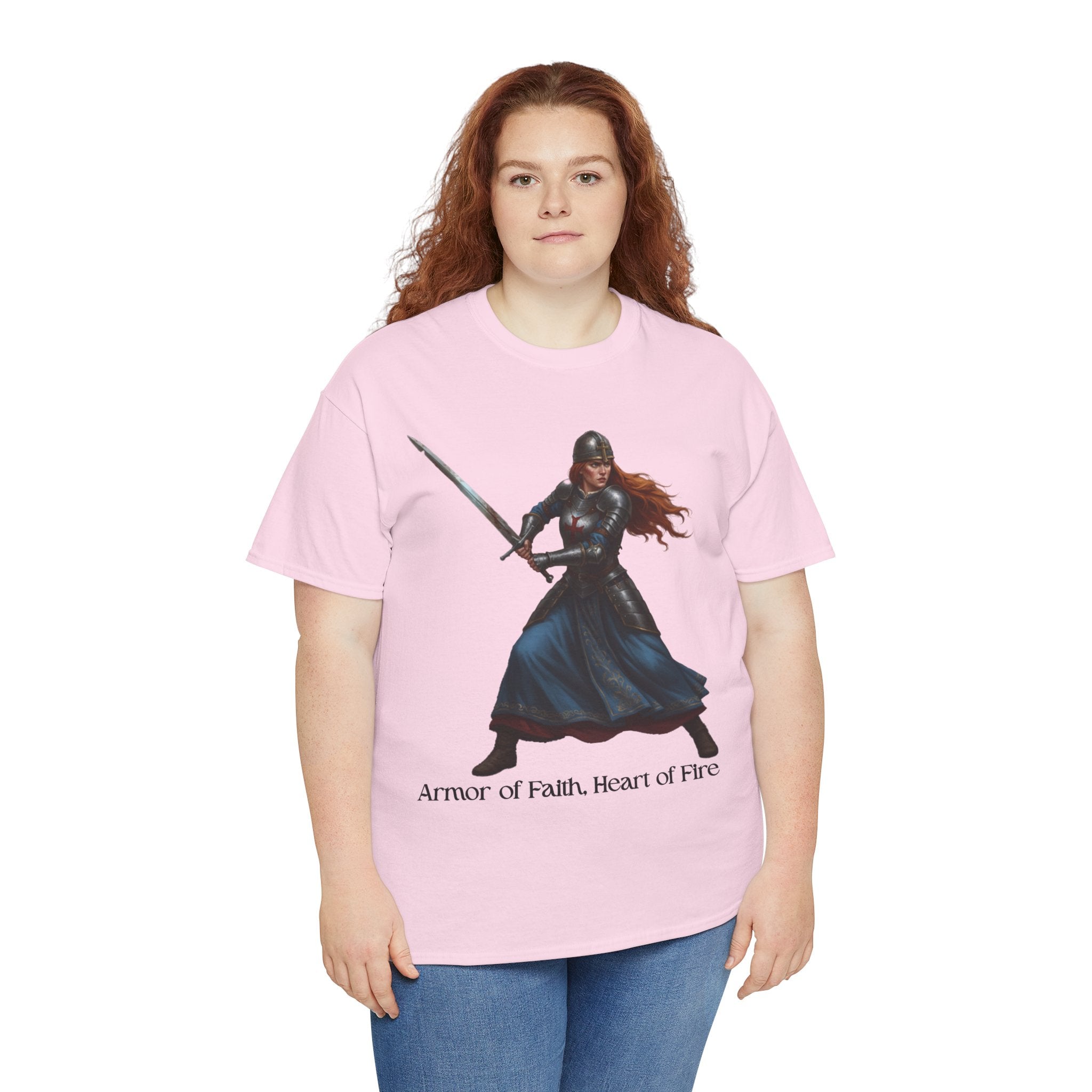 Warrior Spirit Unisex Heavy Cotton Tee, Inspirational Shirt, Fantasy Gift, Empowerment Merchandise, Soft Cotton Tee, Everyday Wear