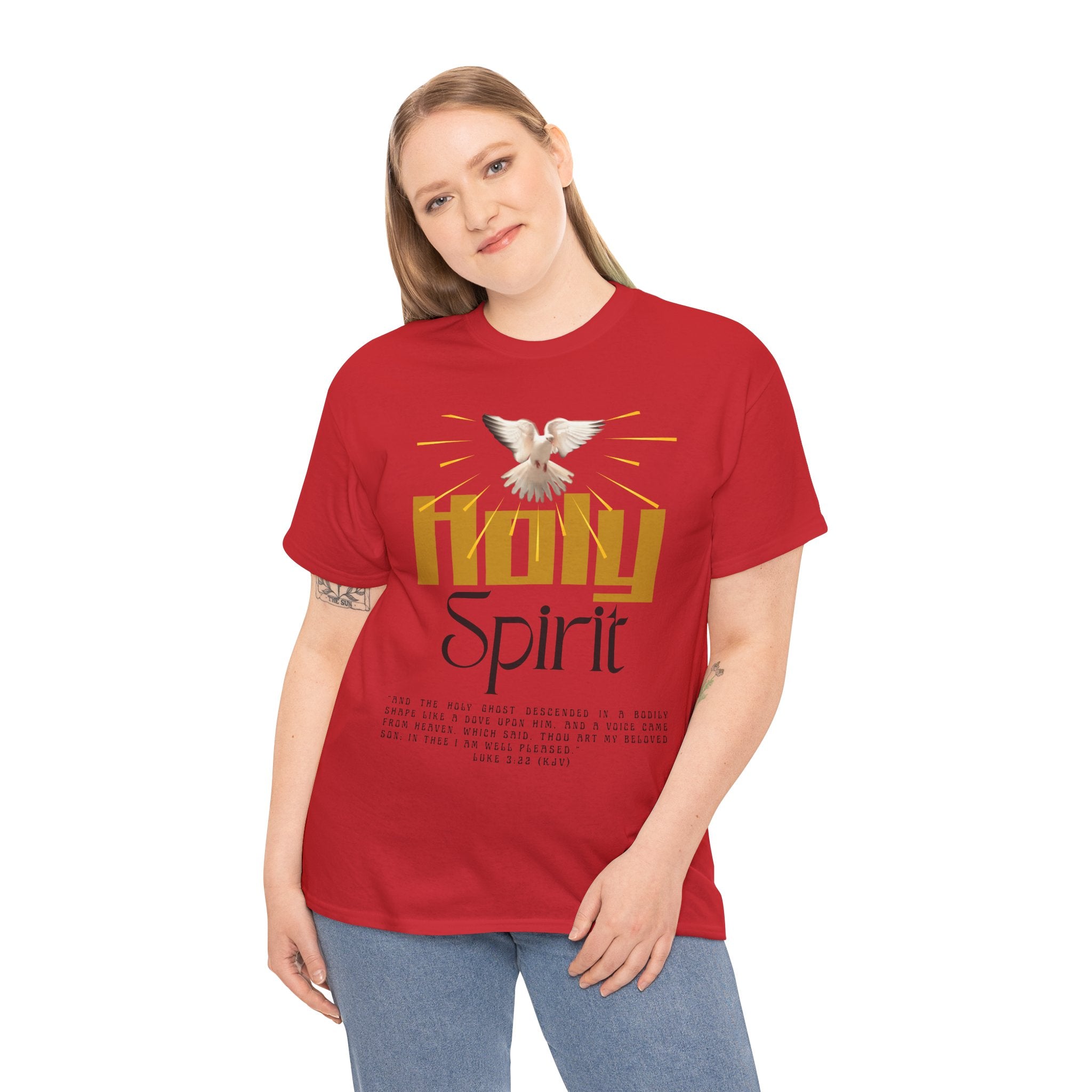 Christian T-shirts, Holy Spirit Unisex Heavy Cotton Tee, Inspirational T-Shirt for Faith Celebration, Christian Gift, Spiritual Attire, Religious Apparel