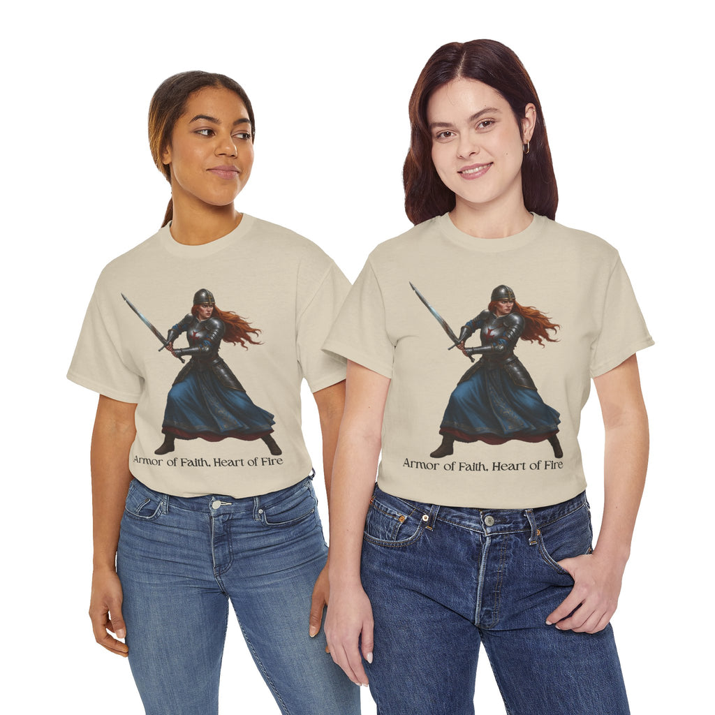 Warrior Spirit Unisex Heavy Cotton Tee, Inspirational Shirt, Fantasy Gift, Empowerment Merchandise, Soft Cotton Tee, Everyday Wear