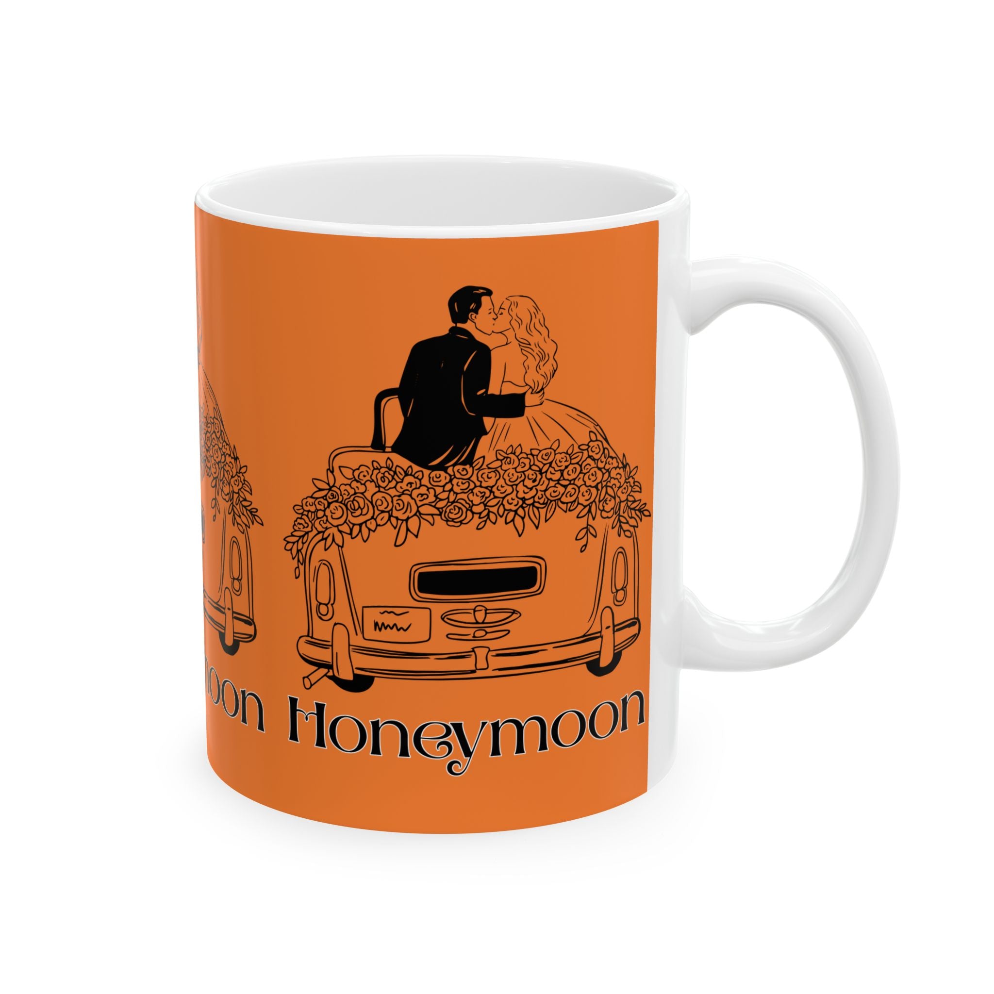 Honeymoon October Weddings Ceramic Mug 11 oz- Perfect Wedding Gift, Coffee Cup for Newlyweds, Couples' Tea Mug, Anniversary Gift, Engagement Celebration