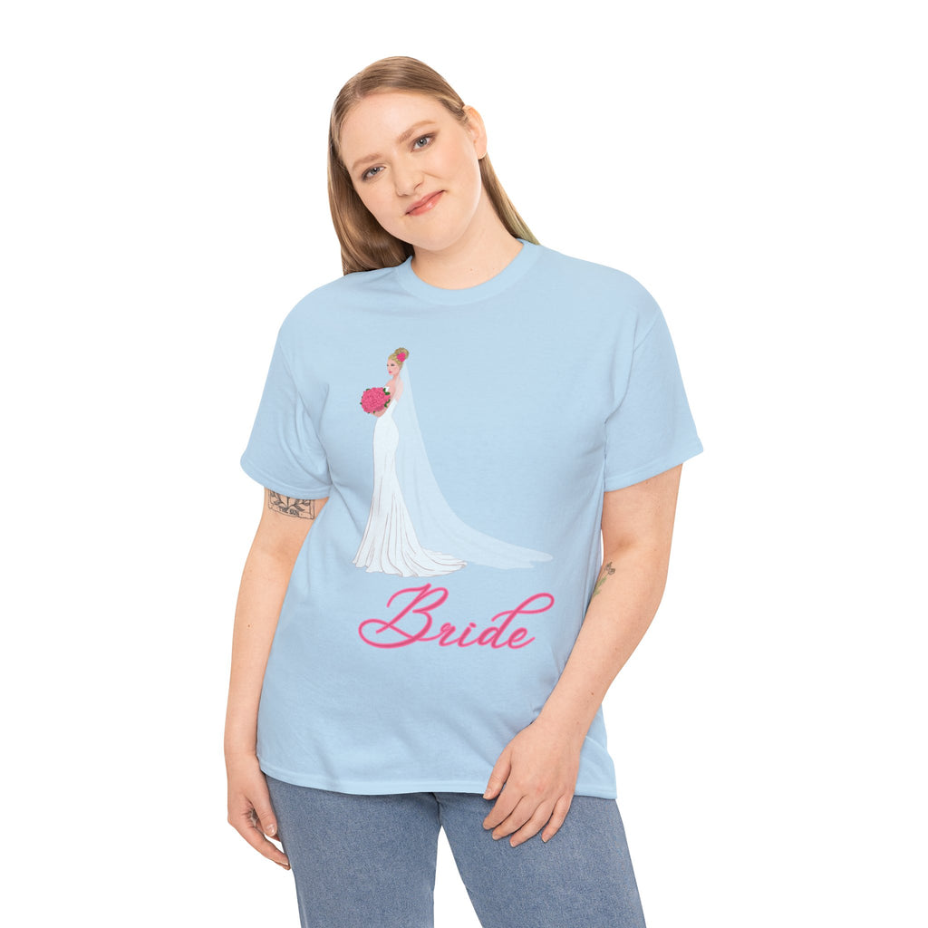Bride Unisex Heavy Cotton Tee, Wedding Gift, Bridal Party Shirt, Engagement Party Top, Bride T-Shirt, Bridal Shower Attire