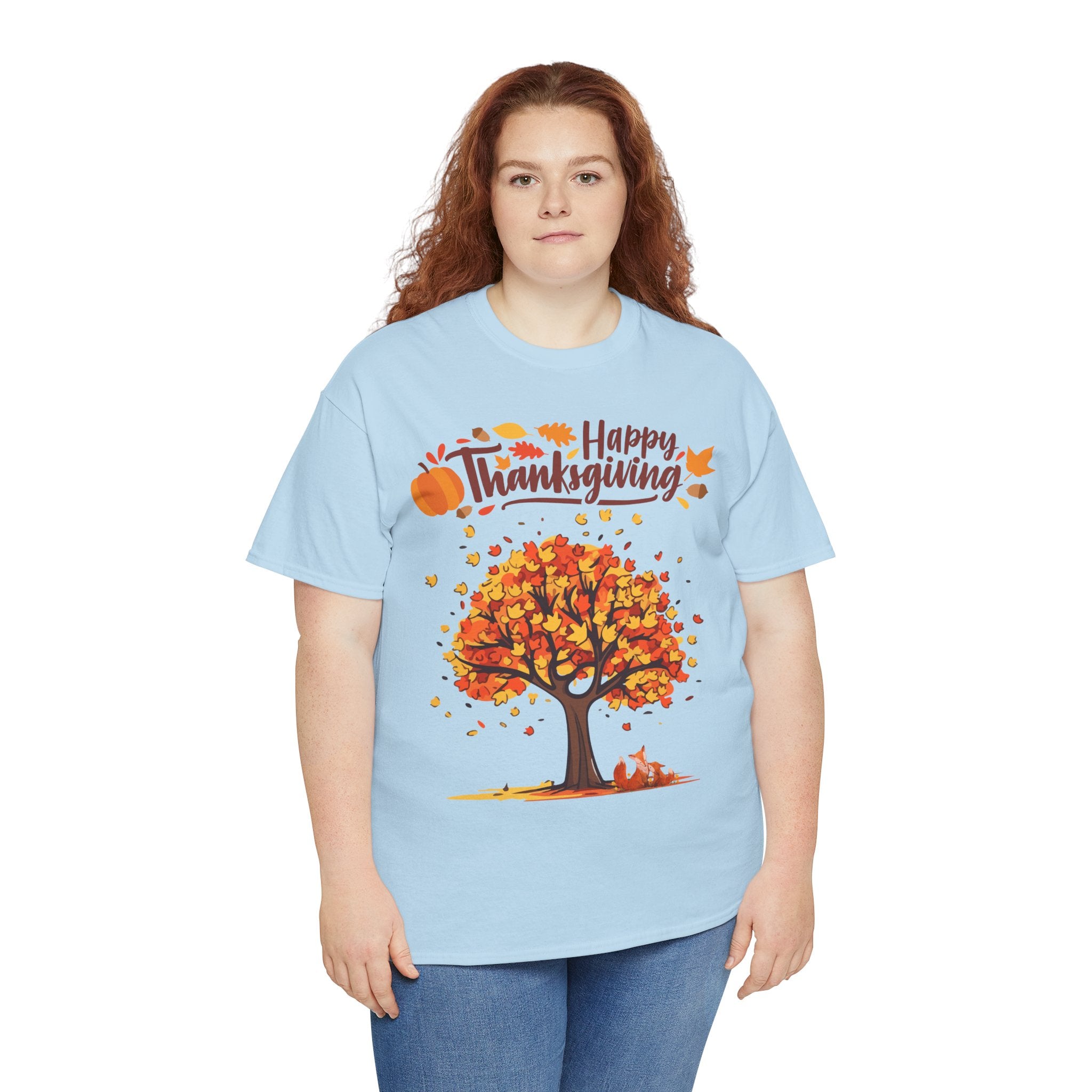 Thanksgiving Tree Tee, Autumn Shirt, Fall Apparel, Family Gathering Top, Seasonal Wear, Thanksgiving Gift
