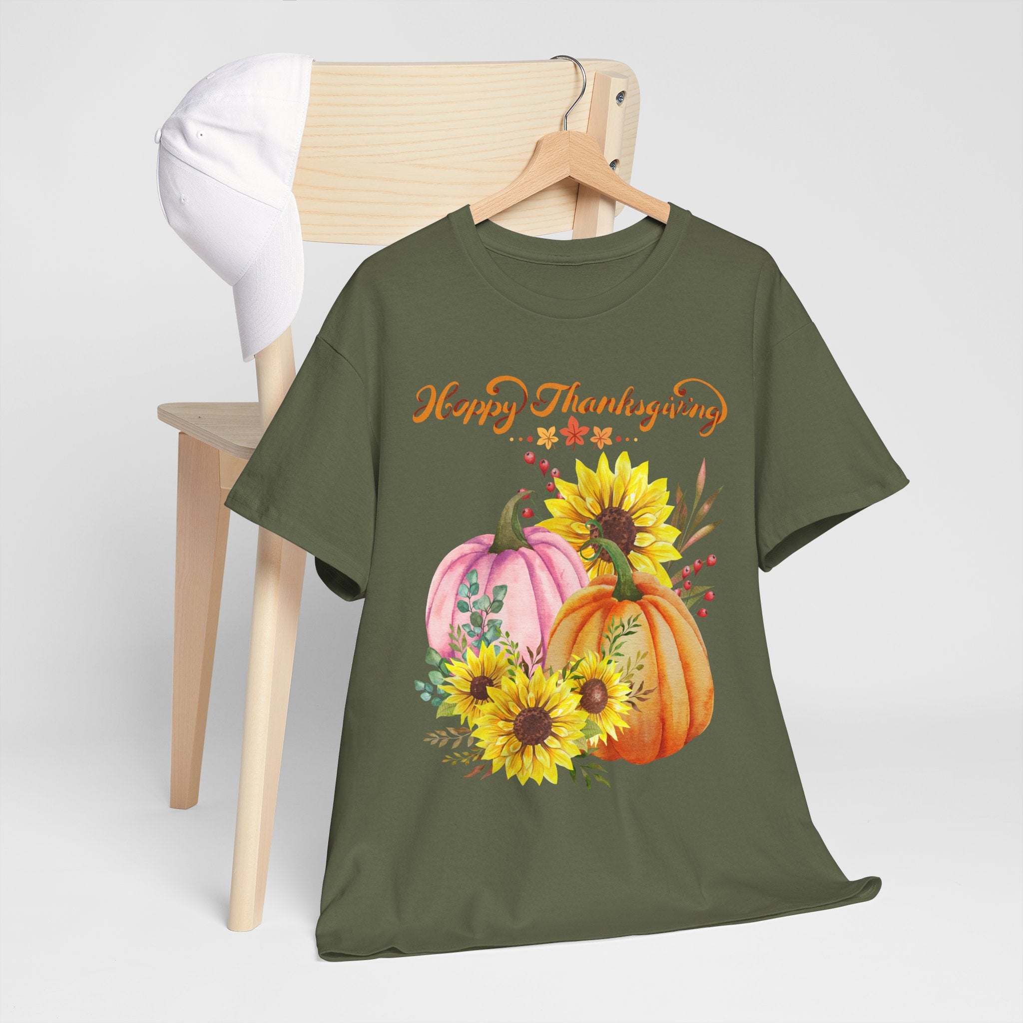 Thanksgiving T-shirts, Pumpkin Tee, Autumn Shirt, Unisex Fall Apparel, Holiday Gift, Cozy Outfit, Harvest Festival Clothing