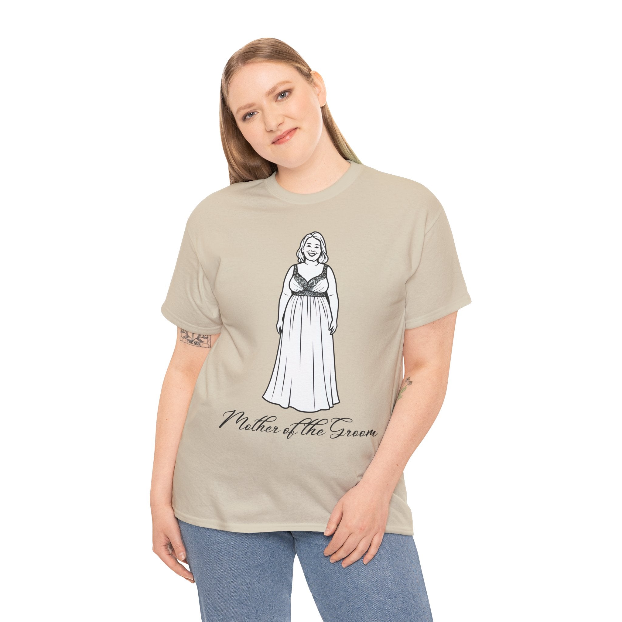Mother of the Groom Tee, Unisex Cotton T-Shirt for Weddings, Bridal Party Apparel, Gift for Mother, Wedding Day Fashion