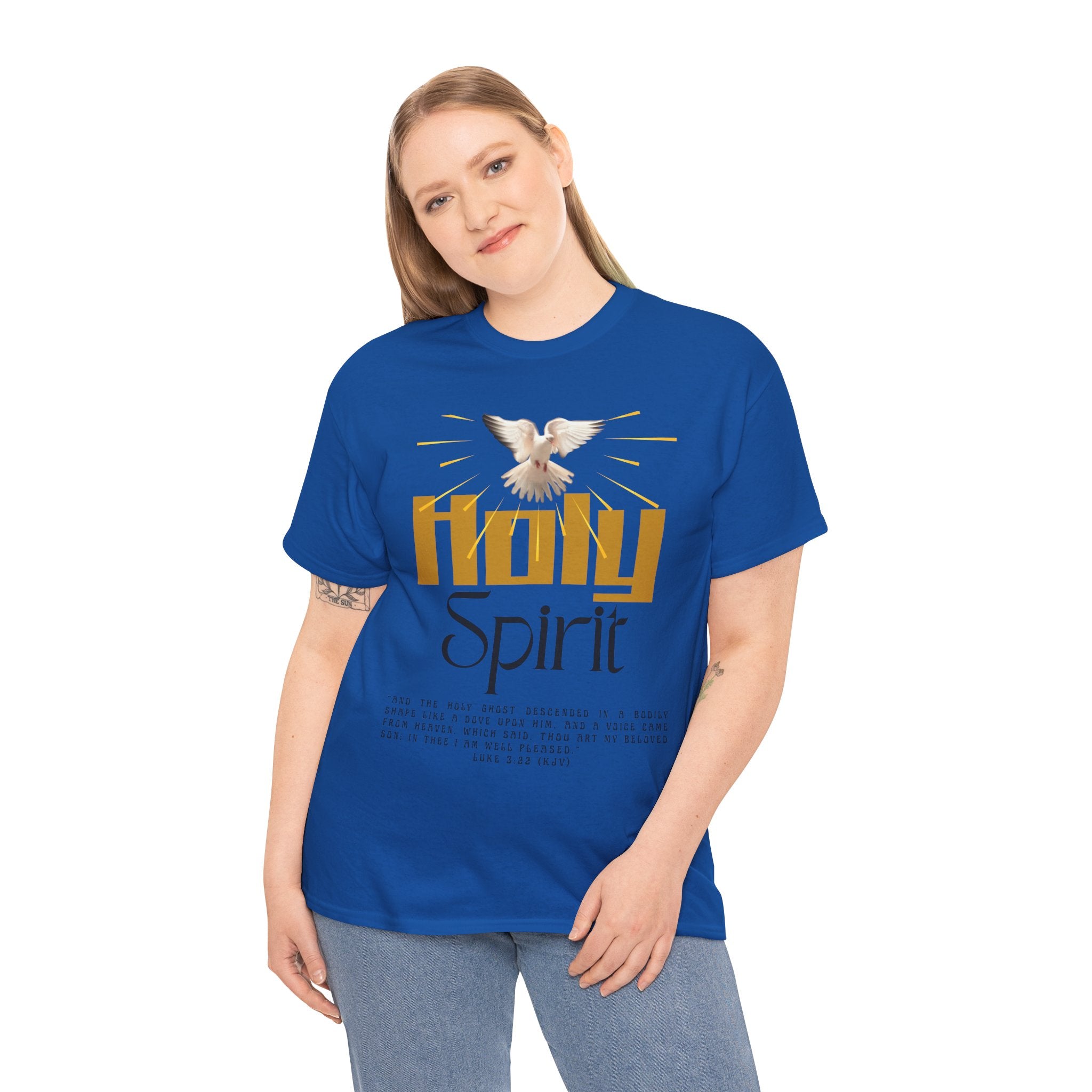 Christian T-shirts, Holy Spirit Unisex Heavy Cotton Tee, Inspirational T-Shirt for Faith Celebration, Christian Gift, Spiritual Attire, Religious Apparel