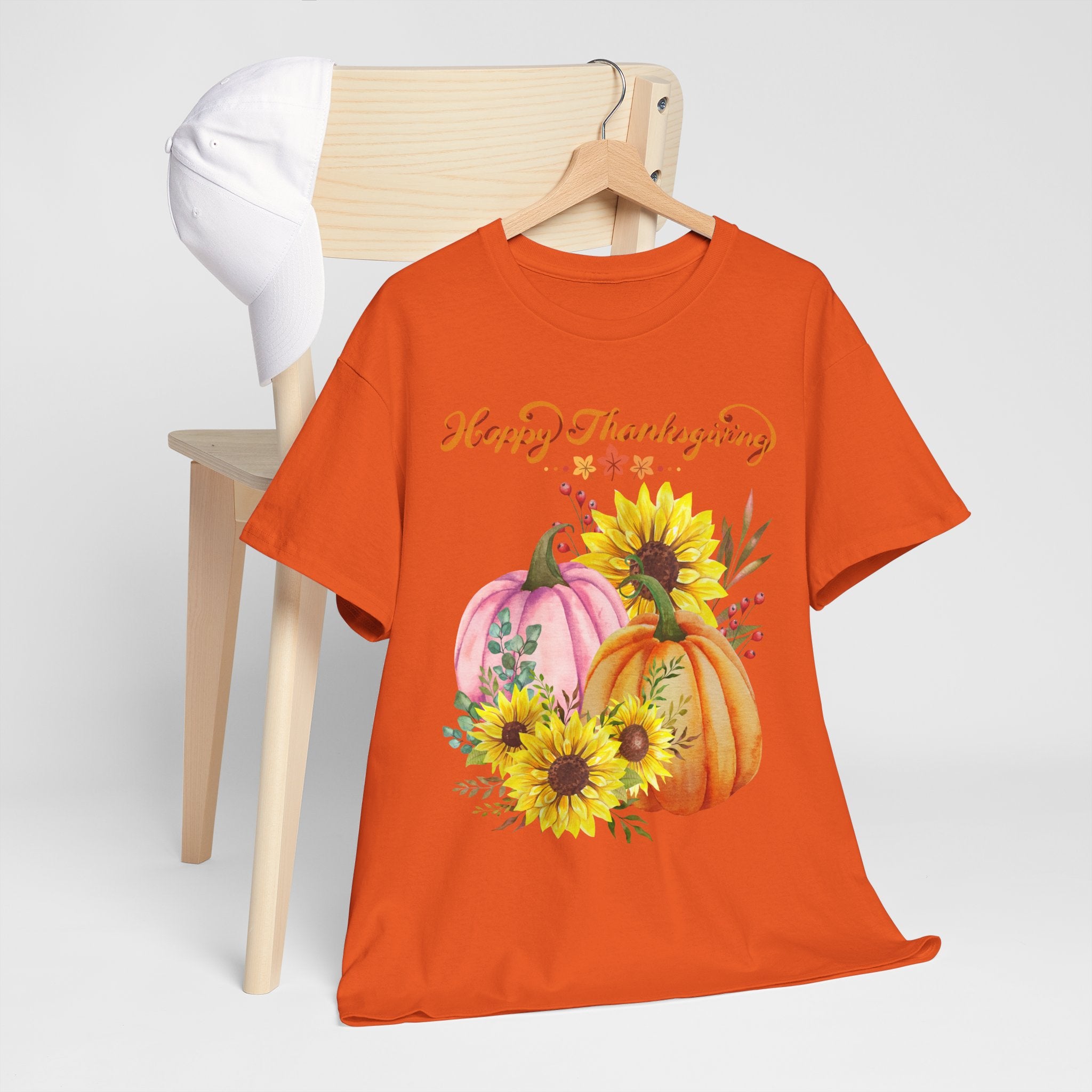 Thanksgiving T-shirts, Pumpkin Tee, Autumn Shirt, Unisex Fall Apparel, Holiday Gift, Cozy Outfit, Harvest Festival Clothing