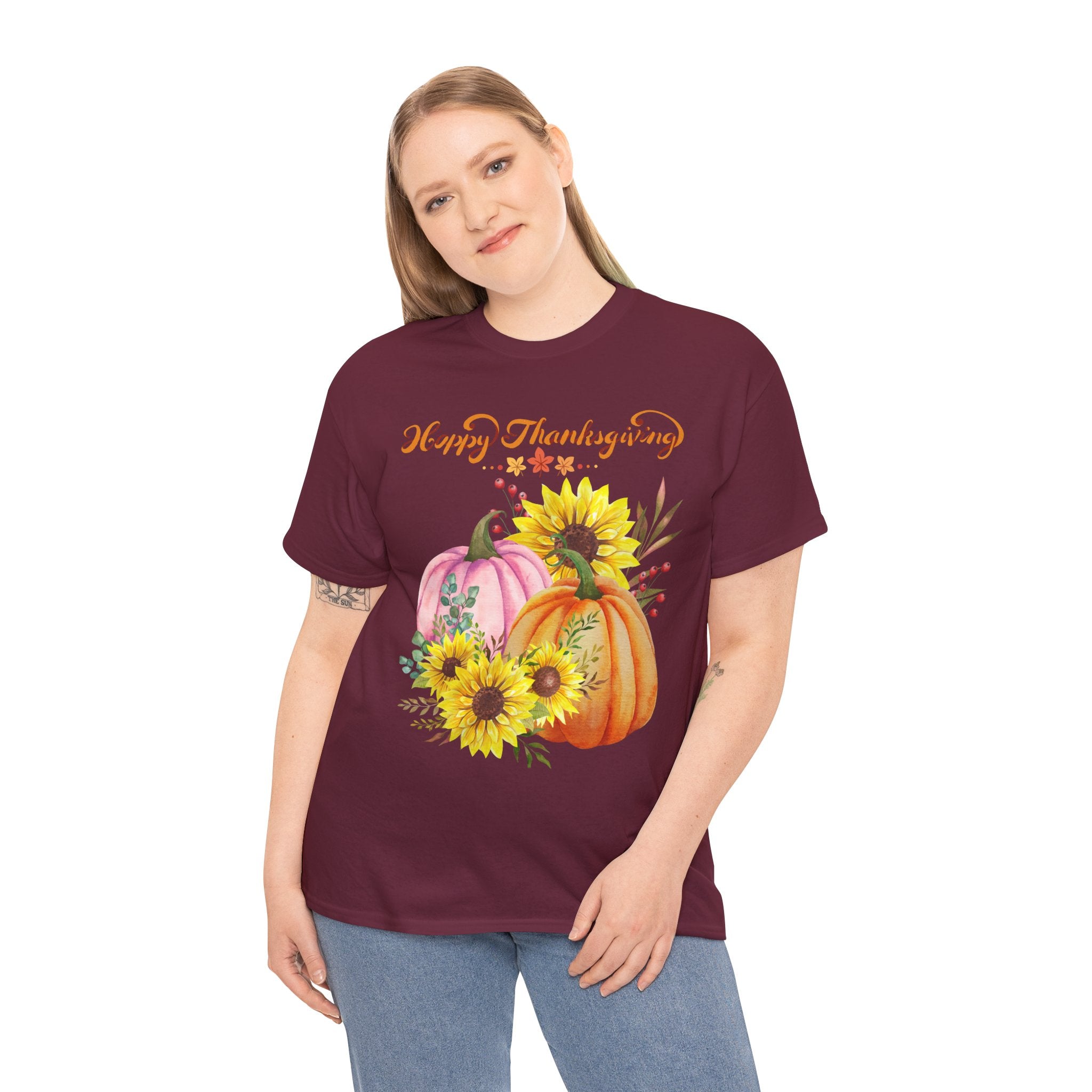 Thanksgiving T-shirts, Pumpkin Tee, Autumn Shirt, Unisex Fall Apparel, Holiday Gift, Cozy Outfit, Harvest Festival Clothing