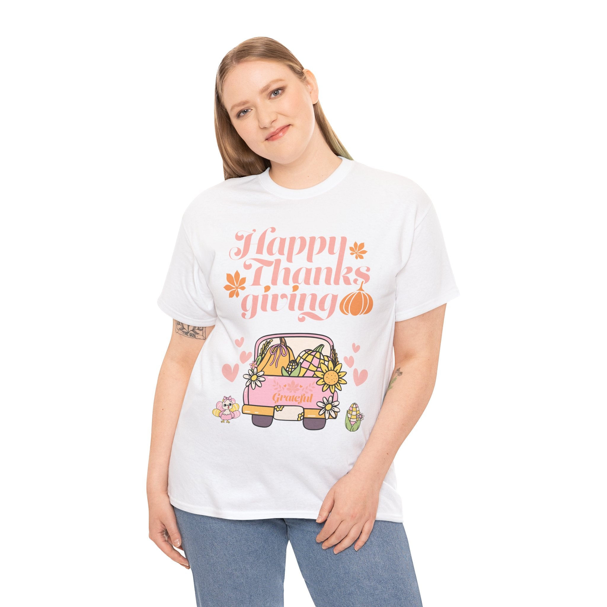 Happy Thanksgiving Unisex Tee | Cozy Autumn Shirt for Family Gatherings, Thanksgiving Celebration, Fall Fashion, Cute Gift Idea