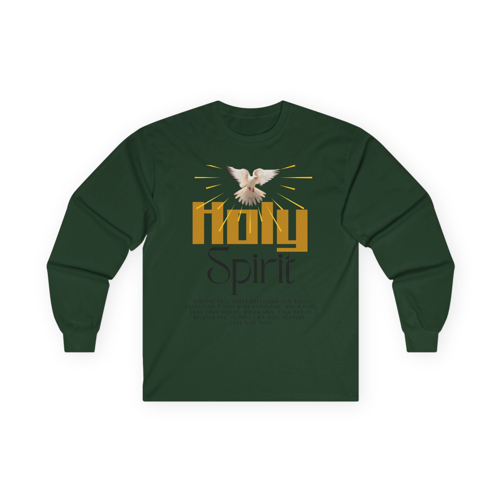 Holy Spirit Long Sleeve Tee - Faith Shirt, Religious Apparel, Spiritual Gift, Easter Wear, Christian Clothing