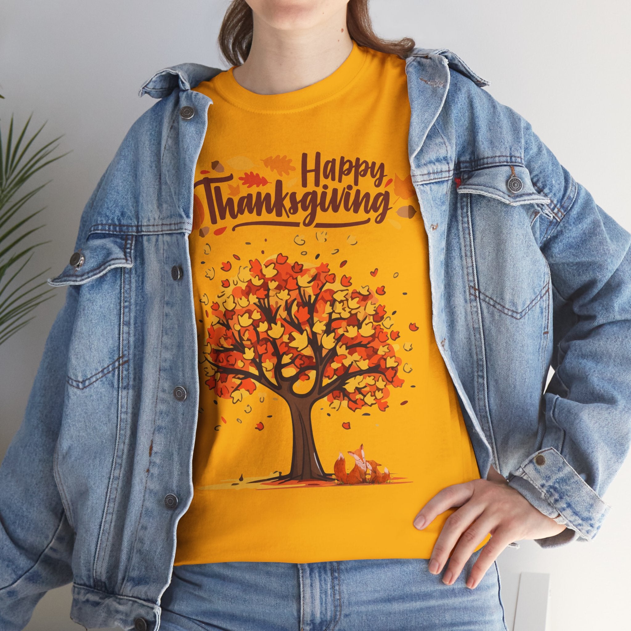Thanksgiving Tree Tee, Autumn Shirt, Fall Apparel, Family Gathering Top, Seasonal Wear, Thanksgiving Gift