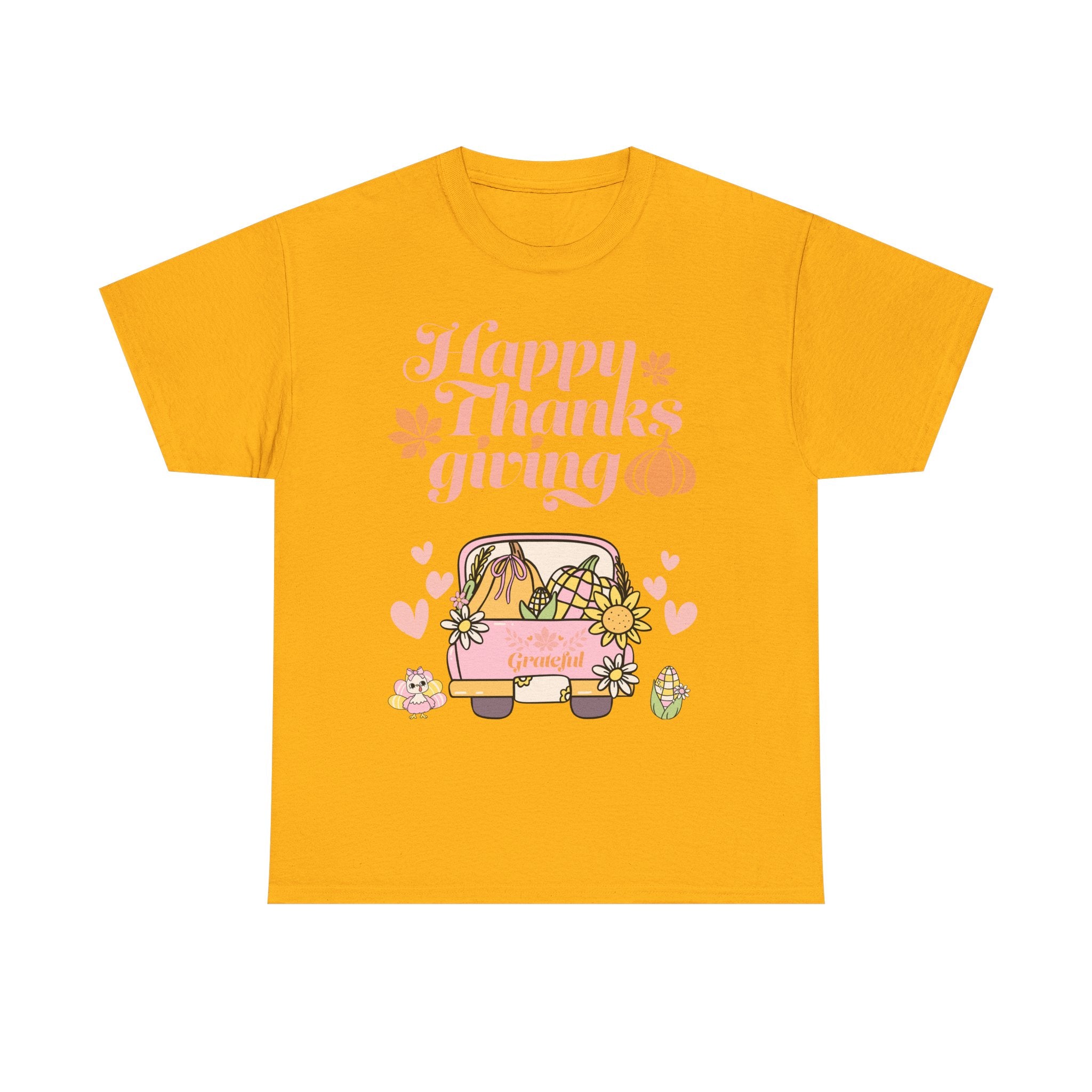 Happy Thanksgiving Unisex Tee | Cozy Autumn Shirt for Family Gatherings, Thanksgiving Celebration, Fall Fashion, Cute Gift Idea