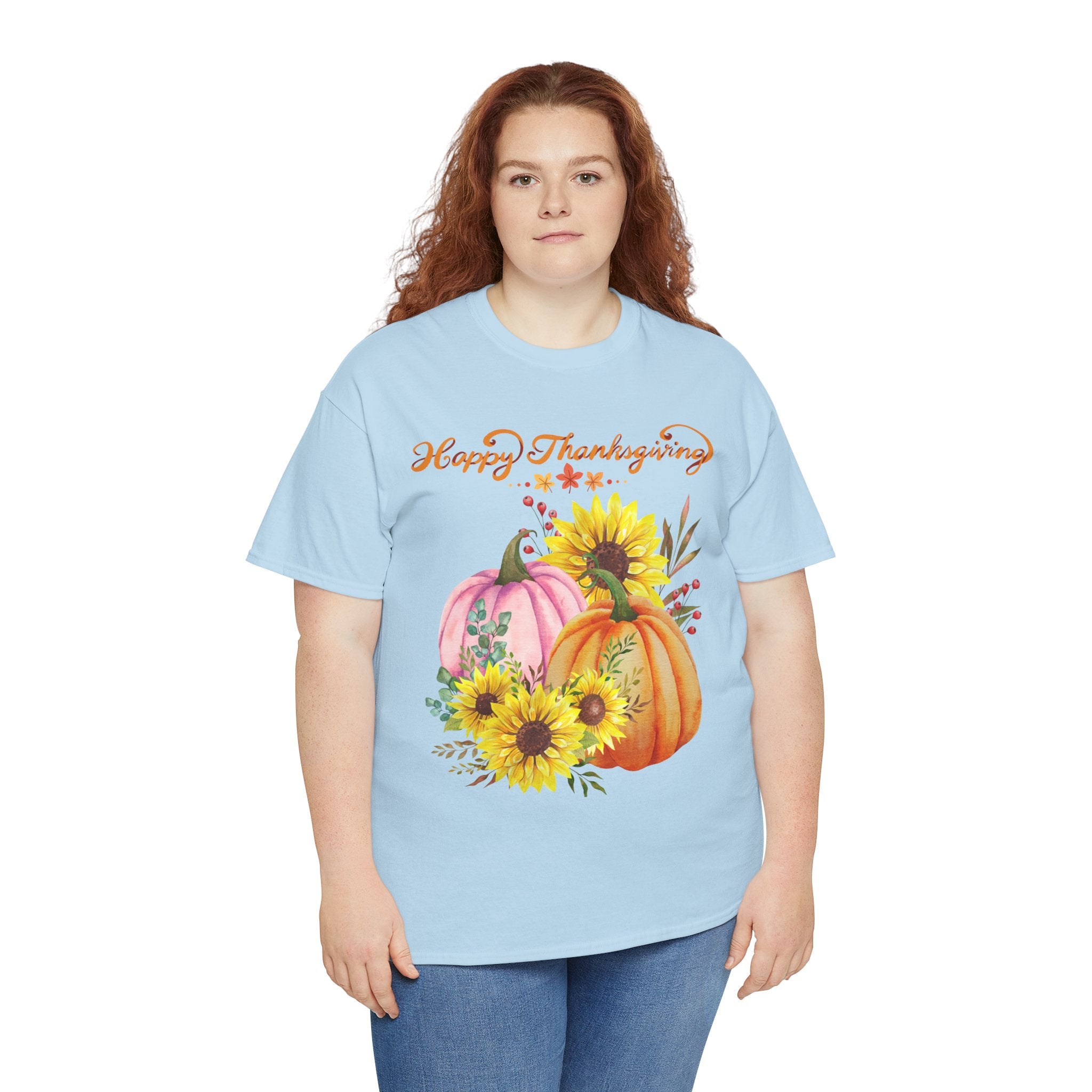 Thanksgiving T-shirts, Pumpkin Tee, Autumn Shirt, Unisex Fall Apparel, Holiday Gift, Cozy Outfit, Harvest Festival Clothing