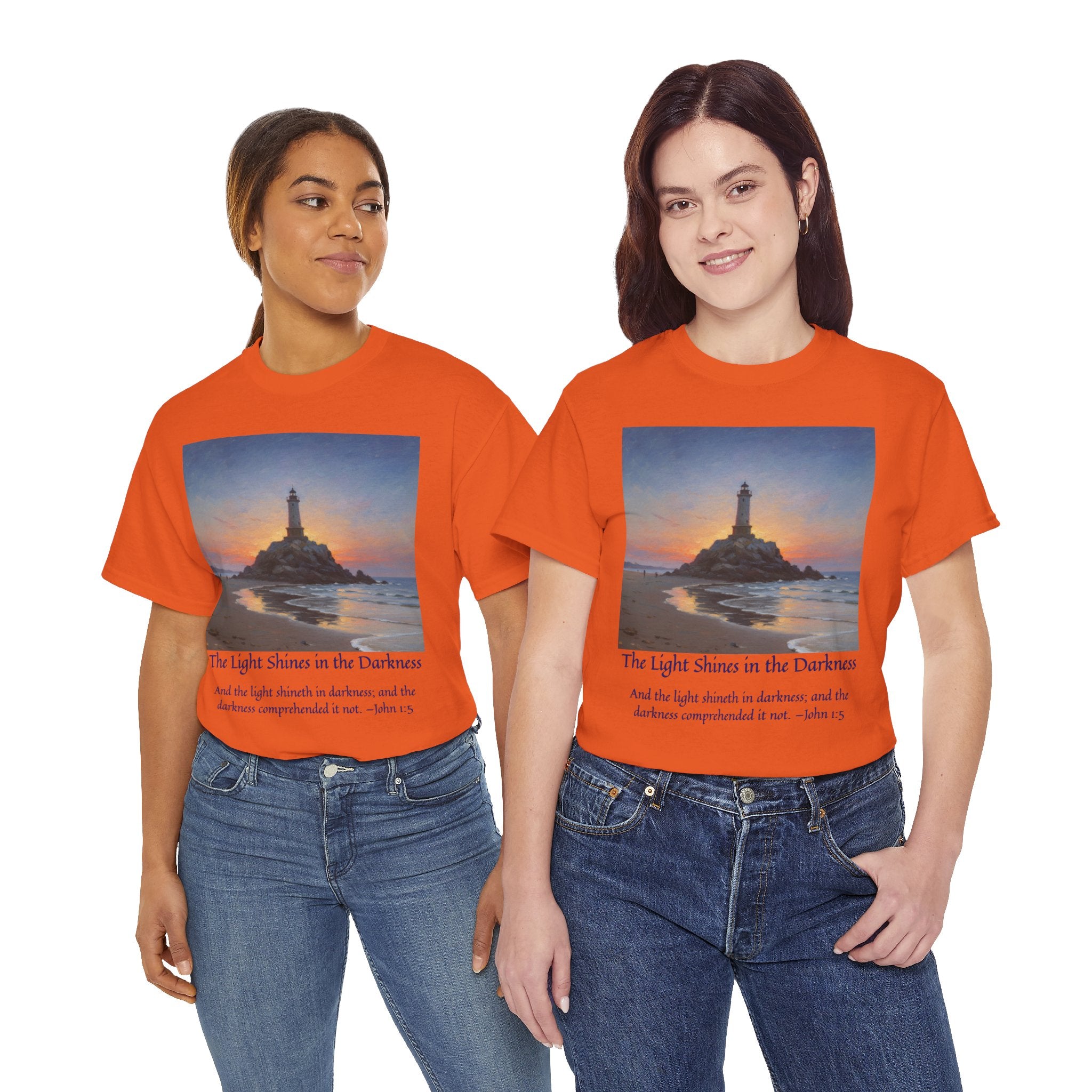 Light in Darkness Unisex Cotton Tee-inspired by Monet, Inspirational Shirt, Bible Verse Tee, Faith-Based Apparel, Perfect Gift for All Occasions