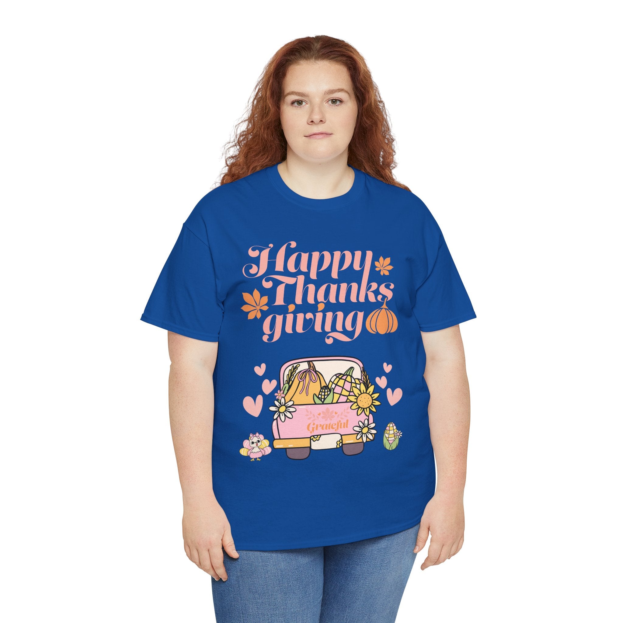 Happy Thanksgiving Unisex Tee | Cozy Autumn Shirt for Family Gatherings, Thanksgiving Celebration, Fall Fashion, Cute Gift Idea