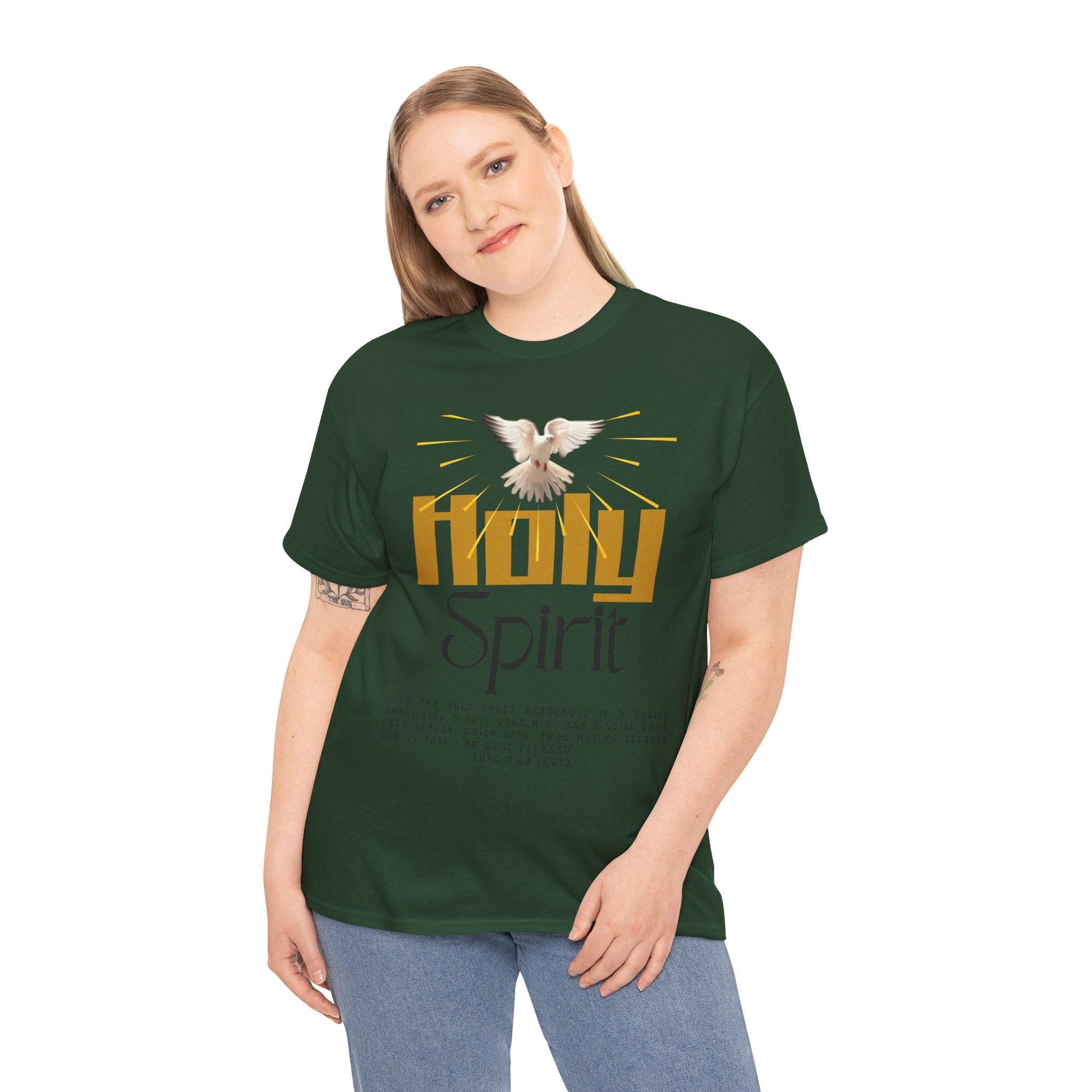 Christian T-shirts, Holy Spirit Unisex Heavy Cotton Tee, Inspirational T-Shirt for Faith Celebration, Christian Gift, Spiritual Attire, Religious Apparel