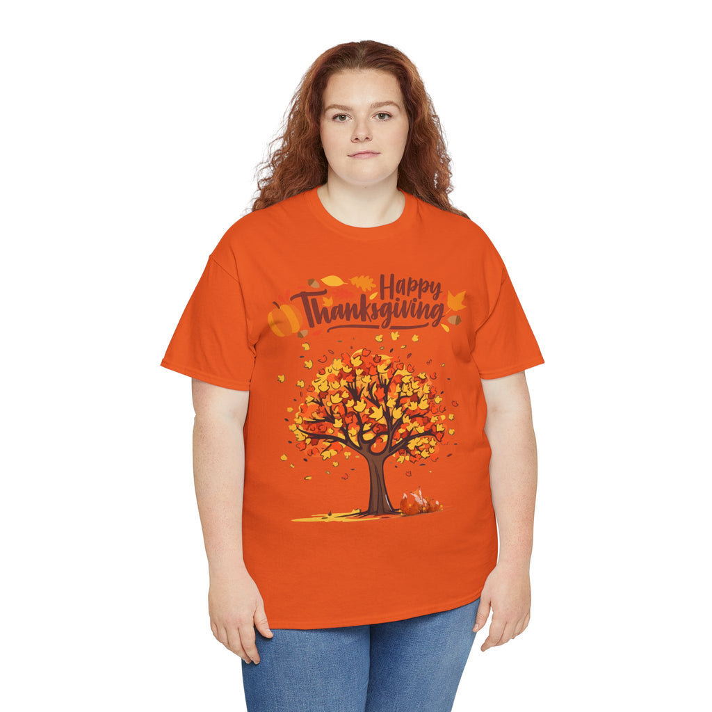 Thanksgiving Tree Tee, Autumn Shirt, Fall Apparel, Family Gathering Top, Seasonal Wear, Thanksgiving Gift