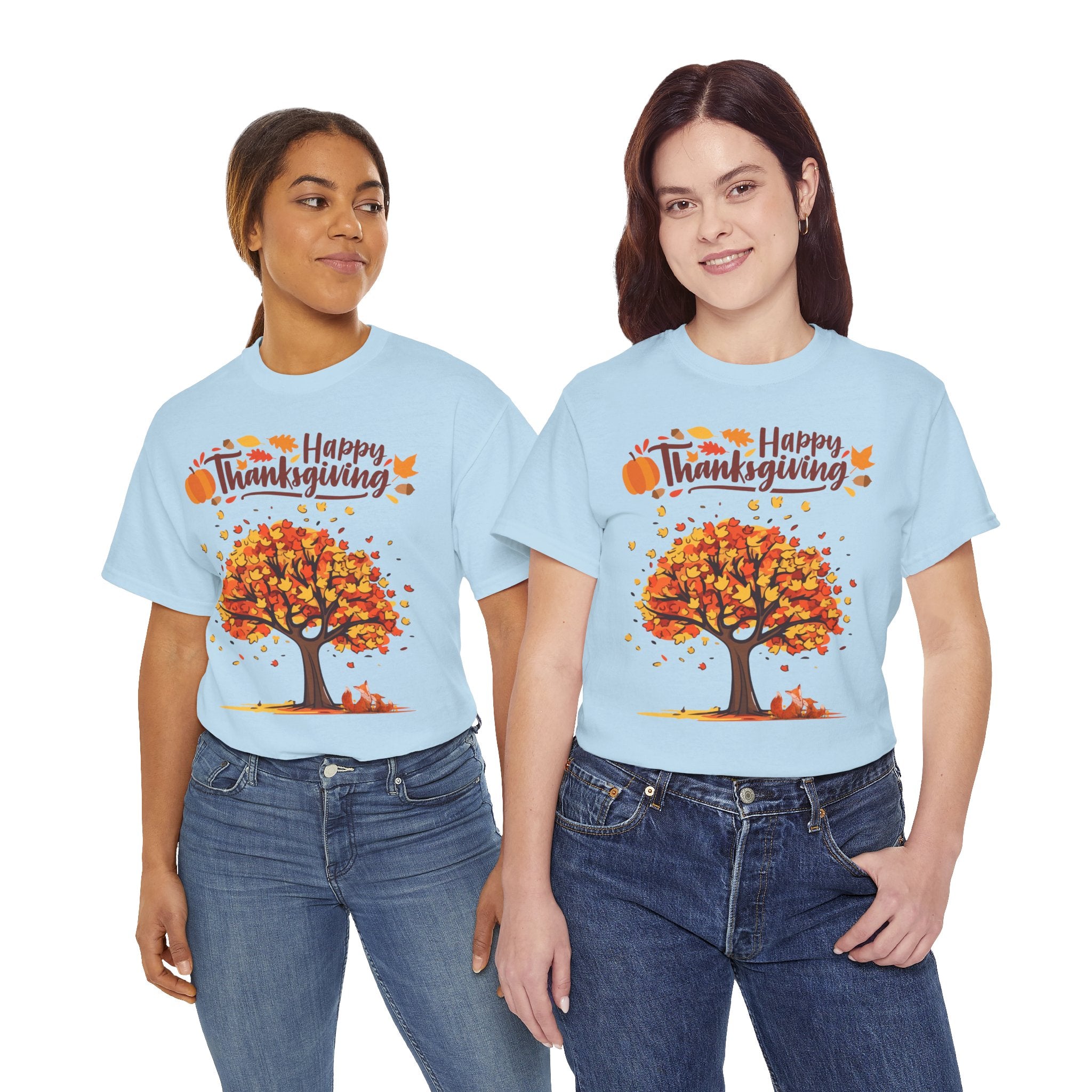 Thanksgiving Tree Tee, Autumn Shirt, Fall Apparel, Family Gathering Top, Seasonal Wear, Thanksgiving Gift