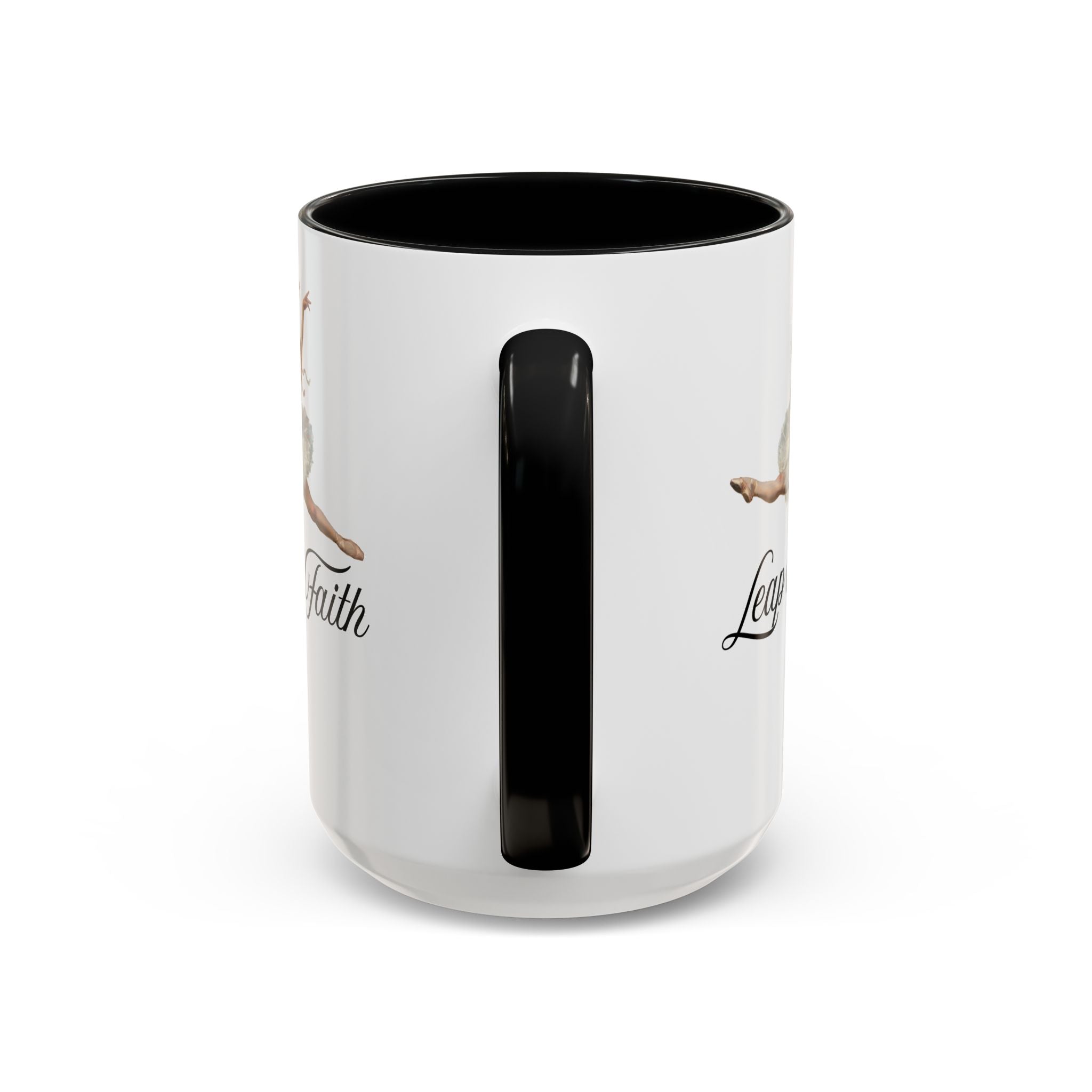 Ballet-Themed Coffee Mug 15 oz : Leap of Faith, Perfect Gift for Dancers, Inspirational Cup for Performers, Motivational Decor, Dance Lover's Mug