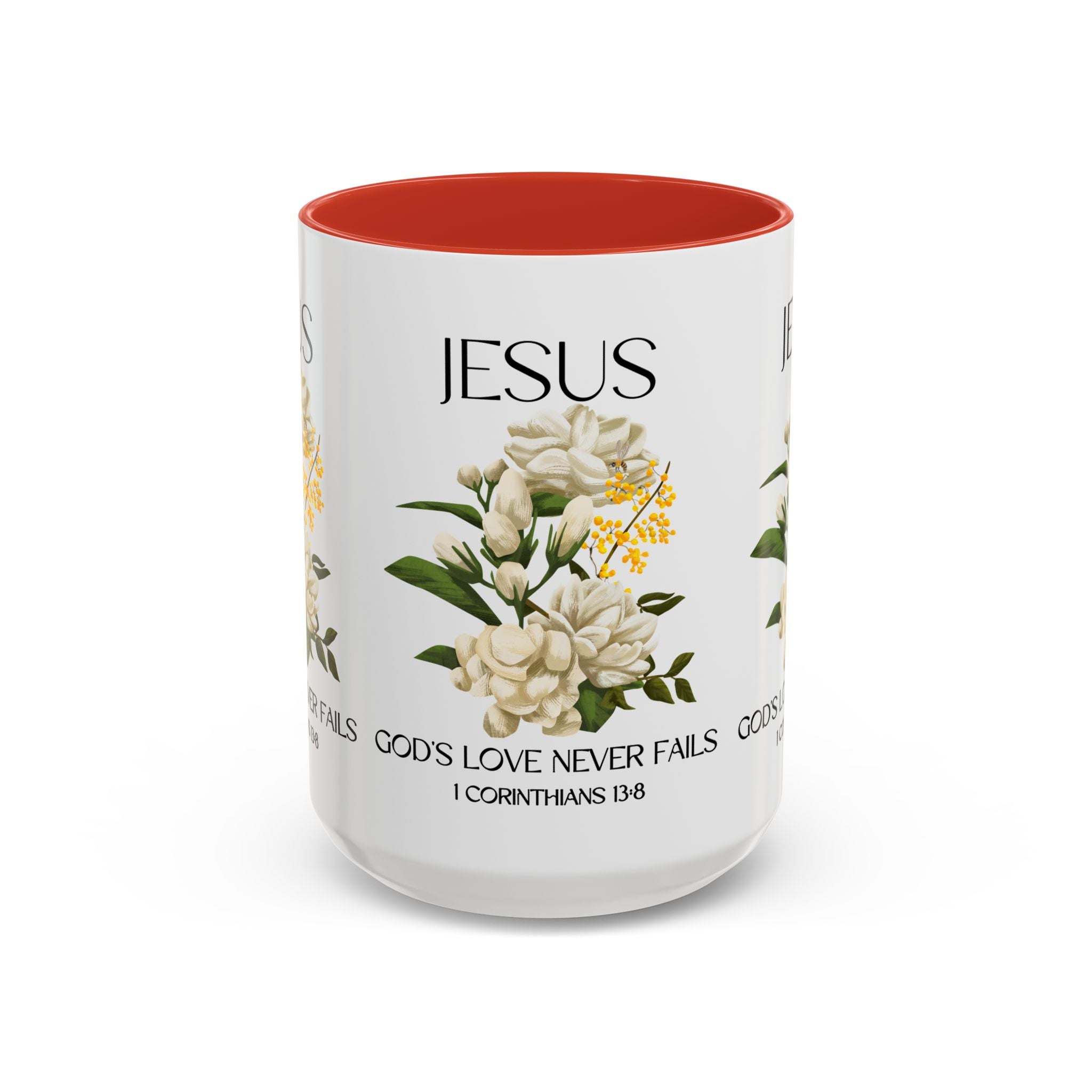 Inspirational Floral Coffee Mug 11/15 oz  - God's Love Design, Christian Gift, Home Decor, Mug for Faith, Coffee Lovers