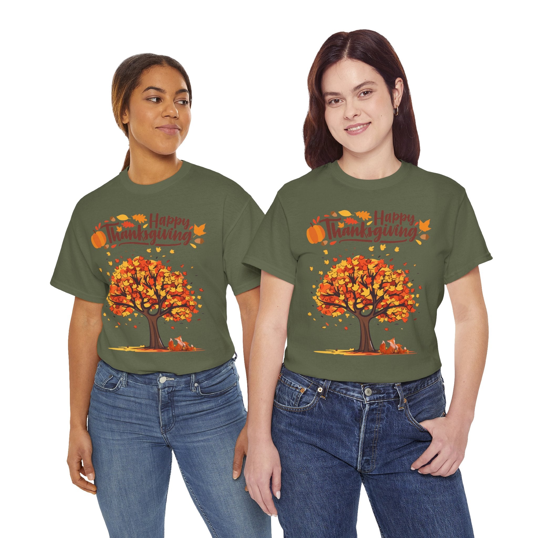 Thanksgiving Tree Tee, Autumn Shirt, Fall Apparel, Family Gathering Top, Seasonal Wear, Thanksgiving Gift