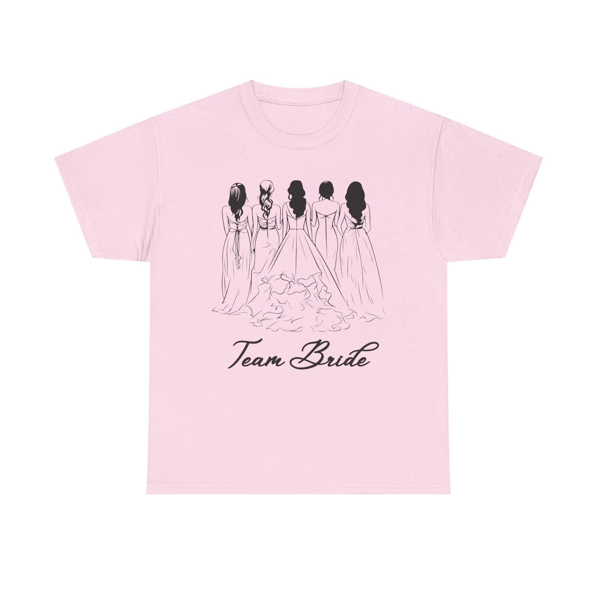 Team Bride Unisex Heavy Cotton Tee - Perfect for Weddings, Bridal Showers, Engagements, Bachelorette Parties, Group Celebrations