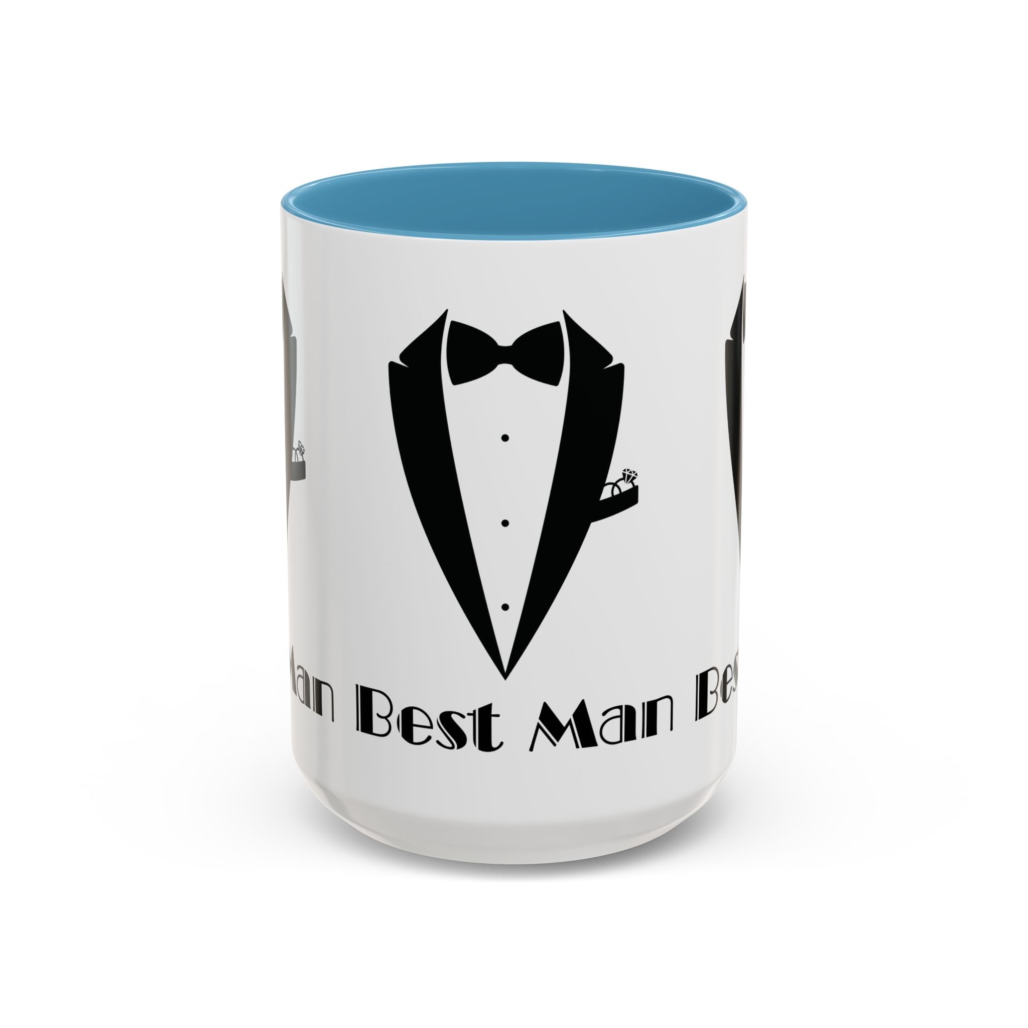 Best Man Accent Coffee Mug 11/15 oz, Groom’s Gift, Wedding Party Favor, Unique Best Man Gift, Black and White Coffee Cup