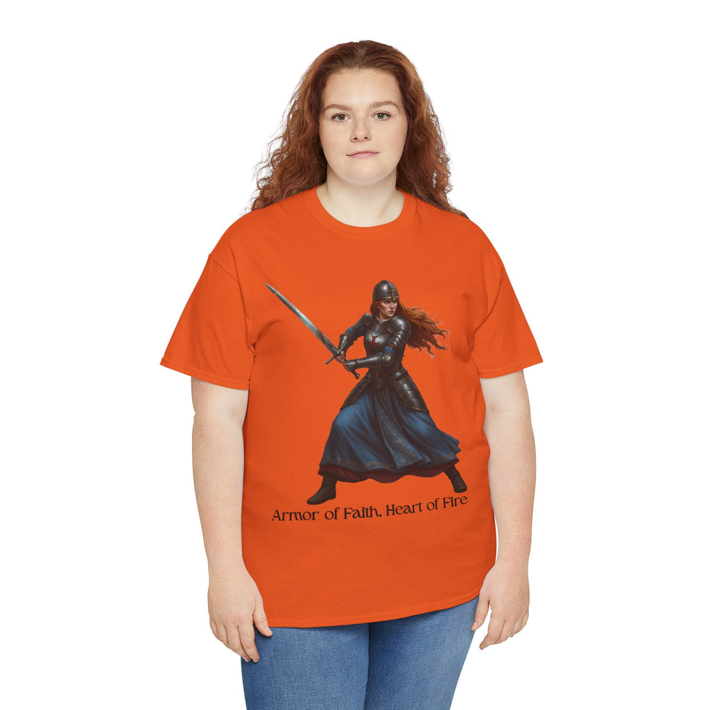 Warrior Spirit Unisex Heavy Cotton Tee, Inspirational Shirt, Fantasy Gift, Empowerment Merchandise, Soft Cotton Tee, Everyday Wear