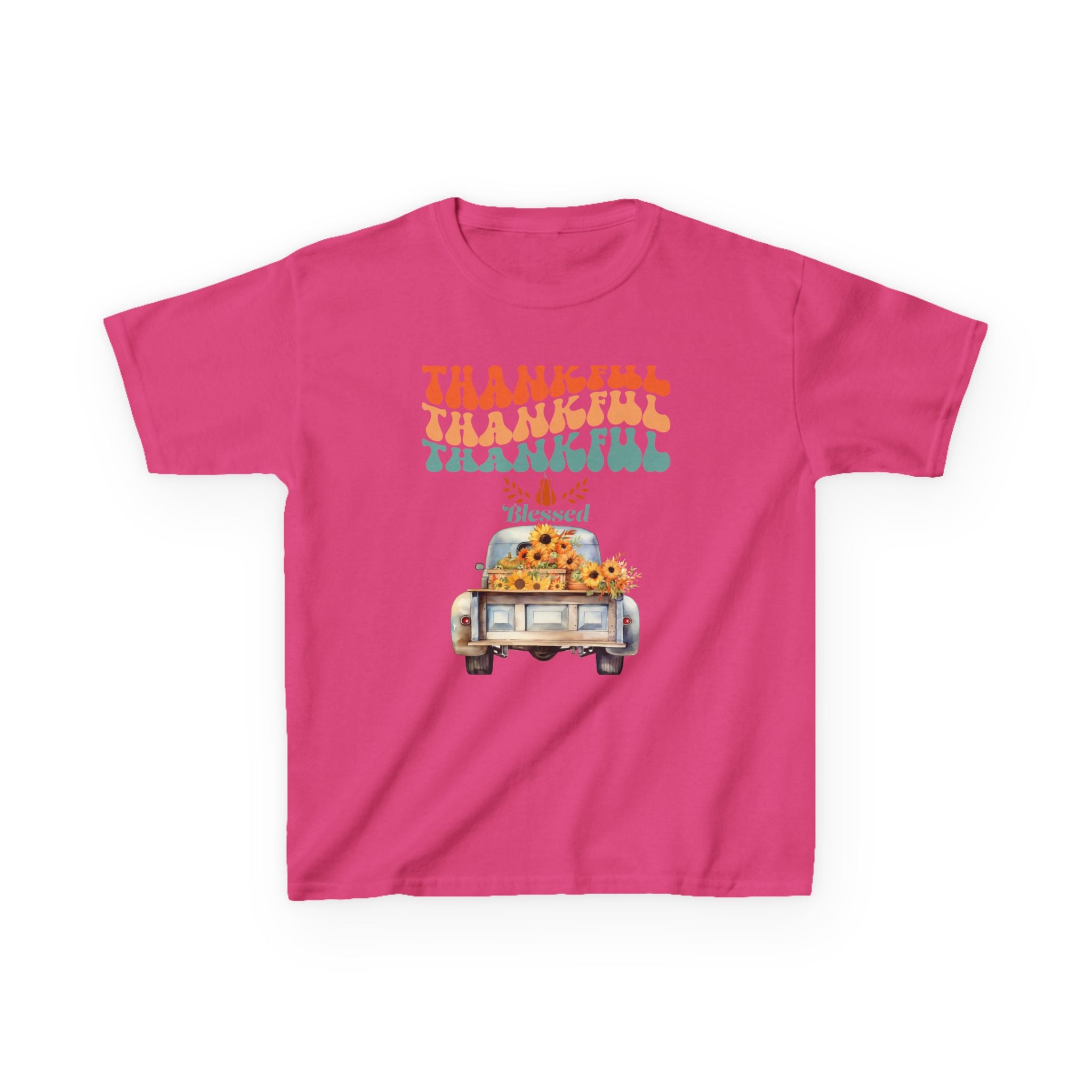 Thankful Kids Tee | Cute Autumn T-Shirt | Thanksgiving Gift | Kids Holiday Wear | Family Gathering Apparel